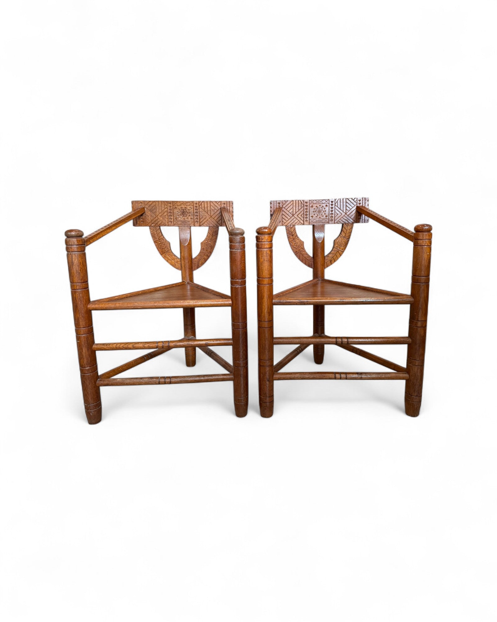 Primitive Swedish Folk Chairs - Set of 4