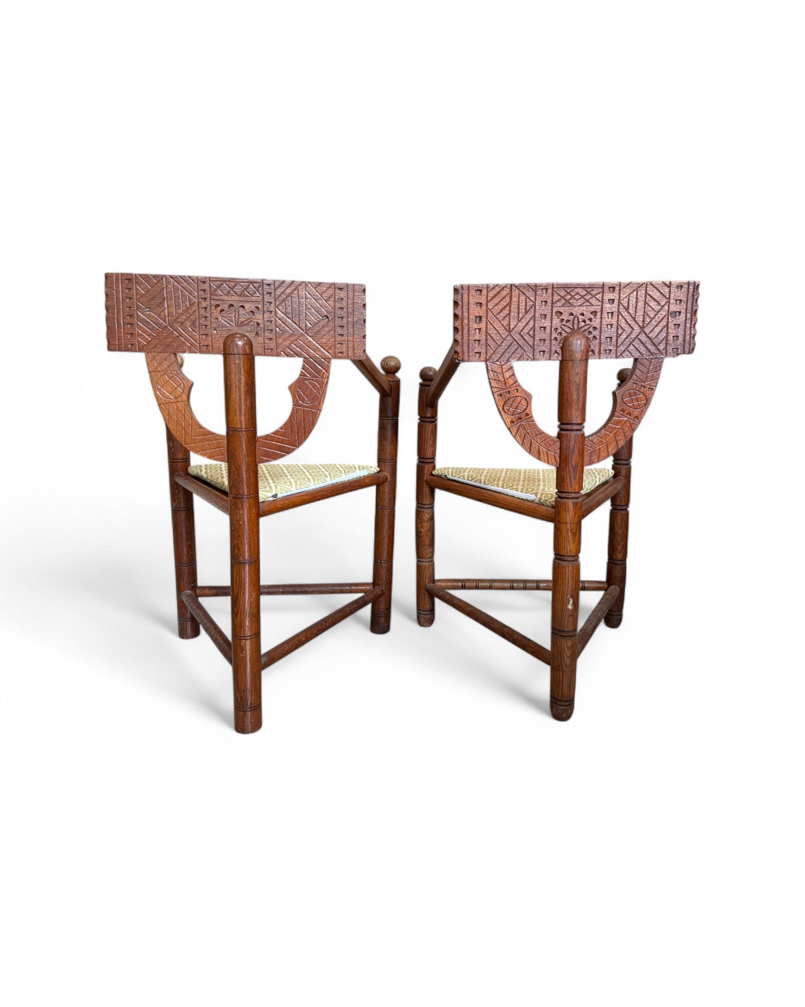 Primitive Swedish Folk Chairs - Set of 4