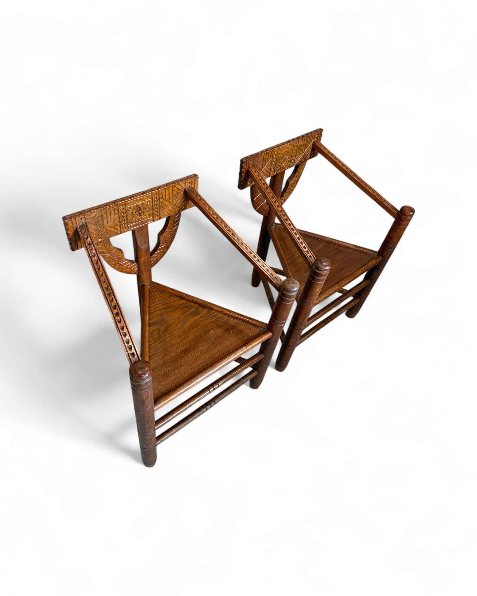 Primitive Swedish Folk Chairs - Set of 4