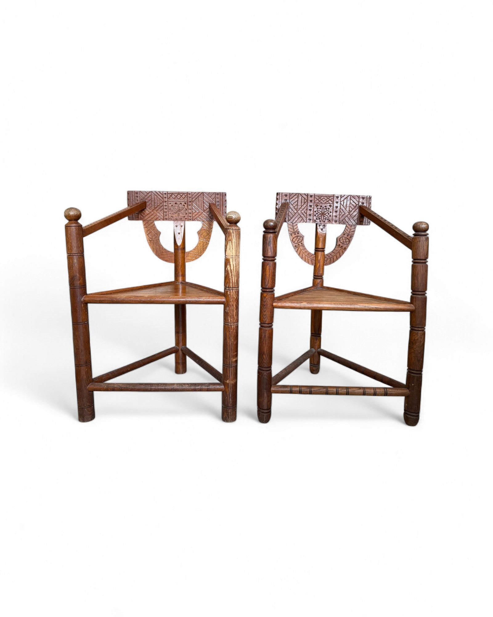 Primitive Swedish Folk Chairs - Set of 4