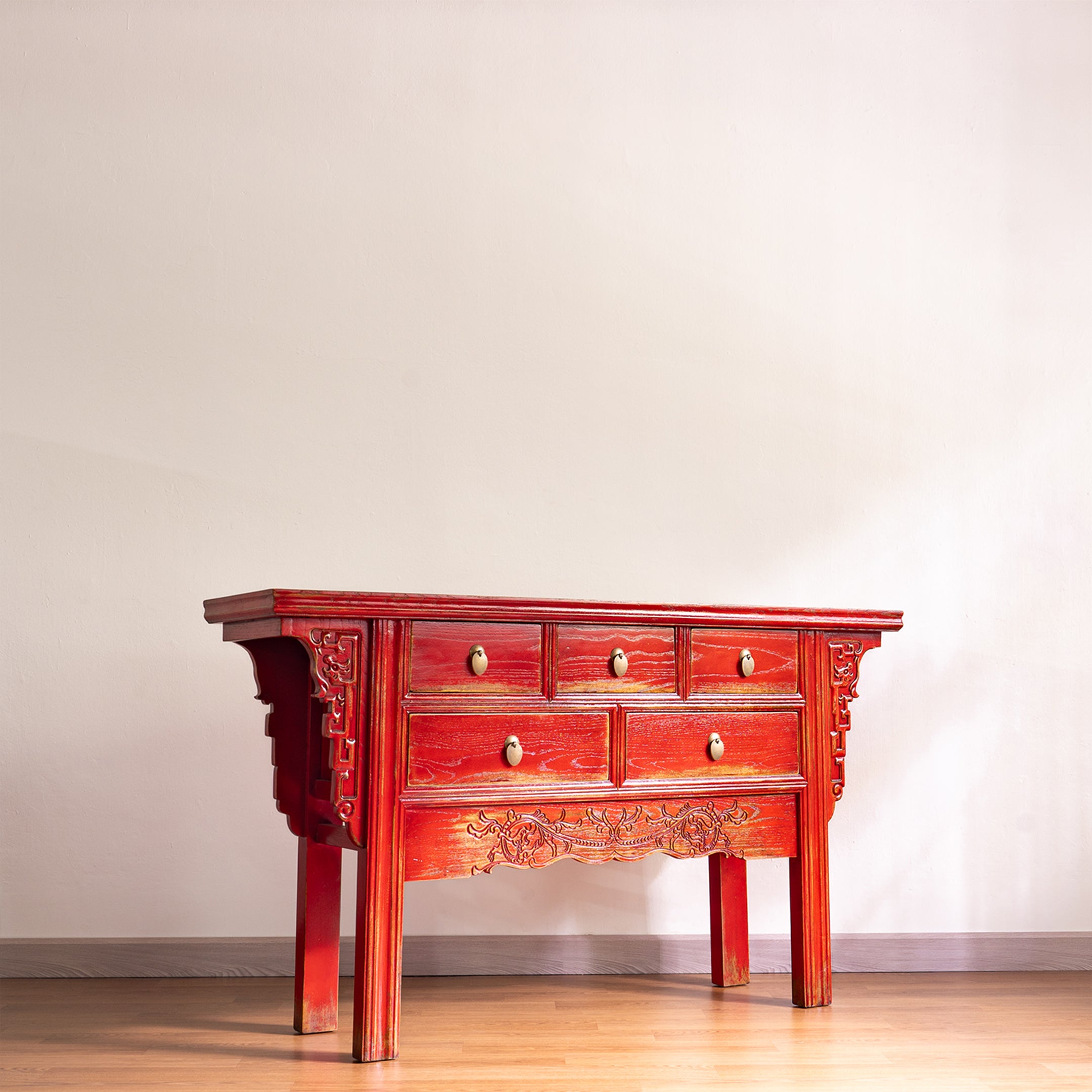 Chinese Heritage 5-Drawer Desk