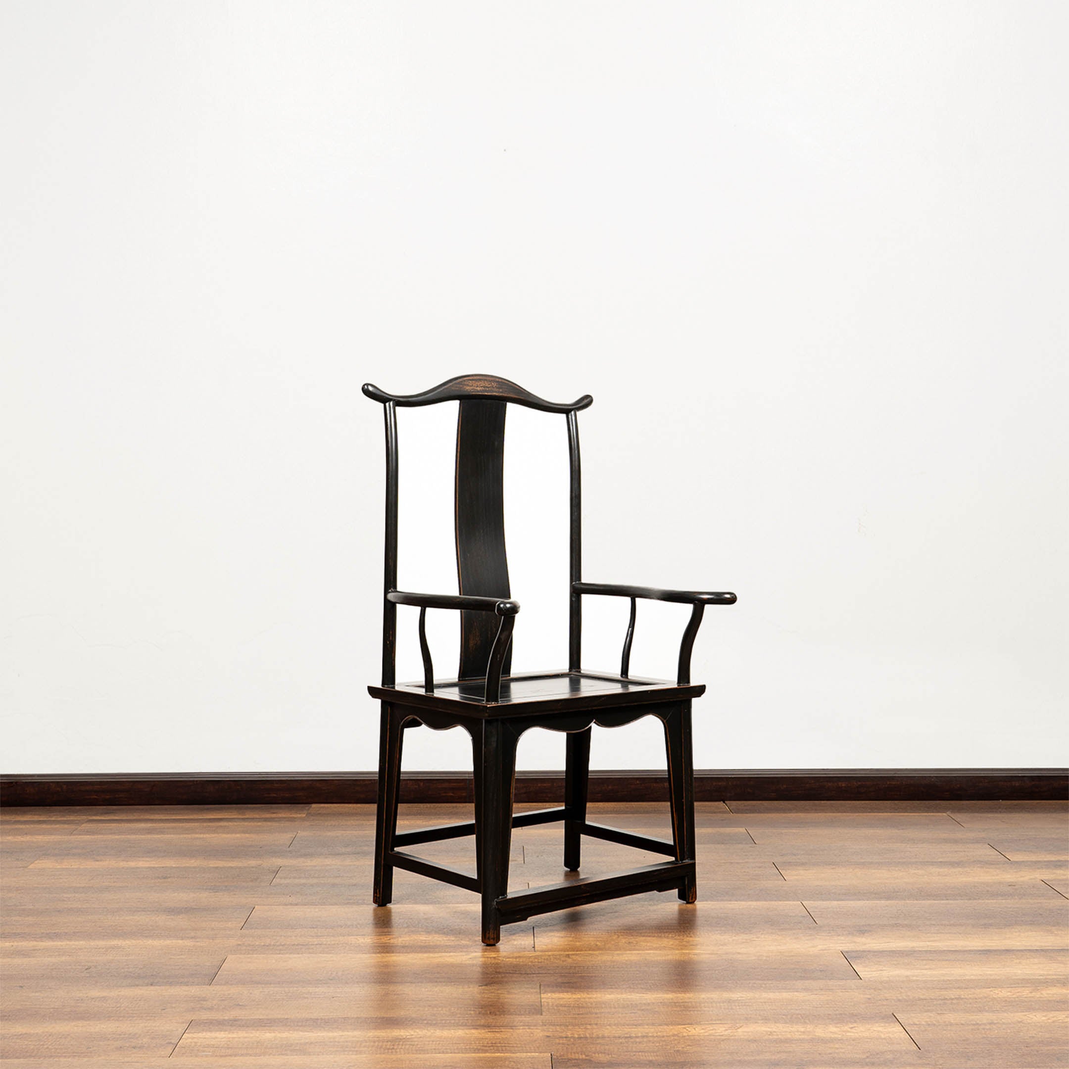 Chinese Official Hat Chair with Arms Reproduction