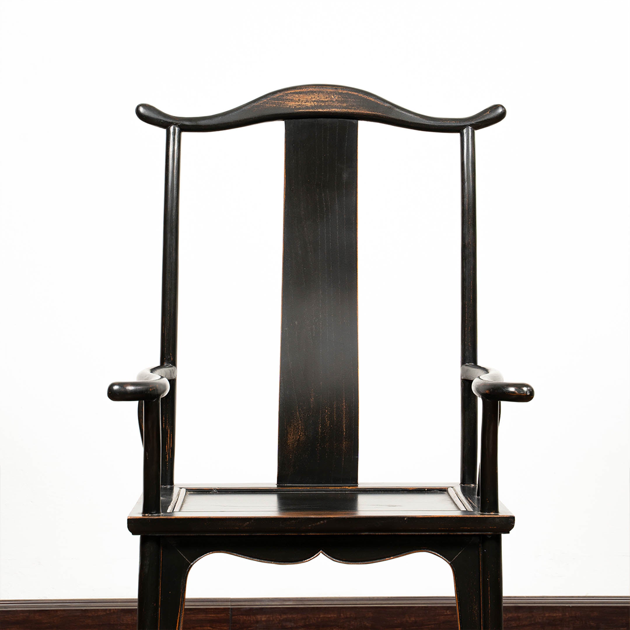 Chinese Official Hat Chair with Arms Reproduction