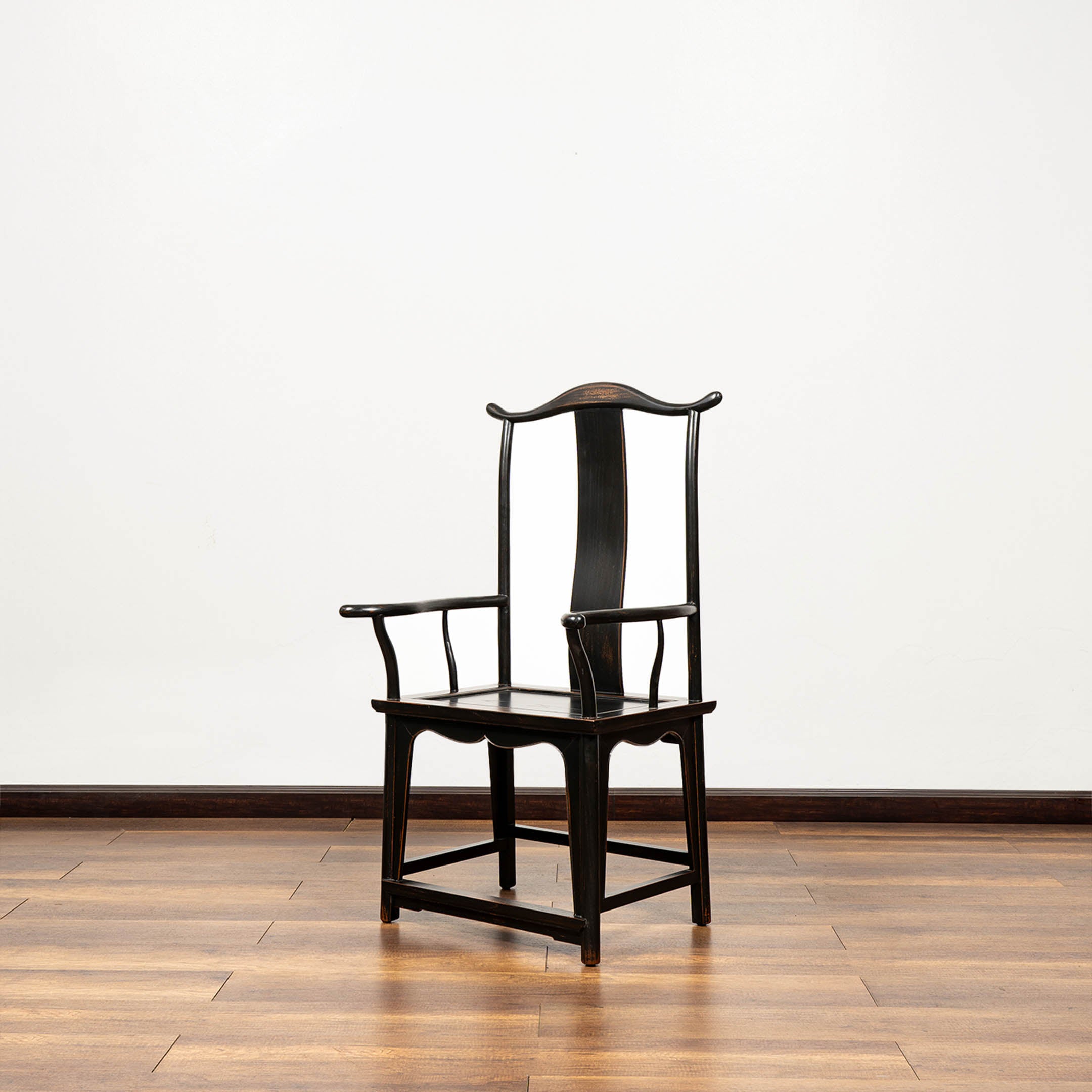 Chinese Official Hat Chair with Arms Reproduction
