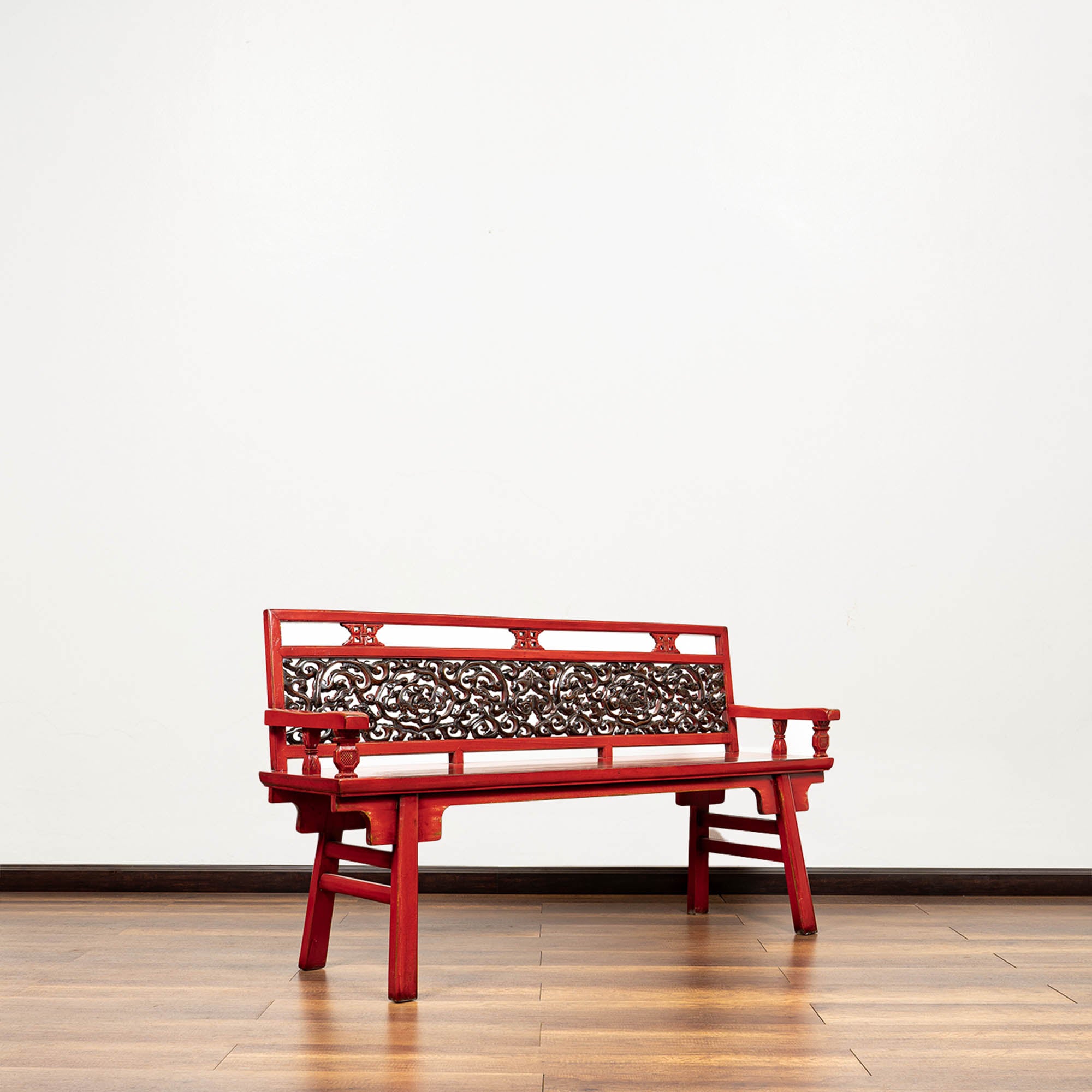 Chinese Garden Reproduction Three-Seater Bench