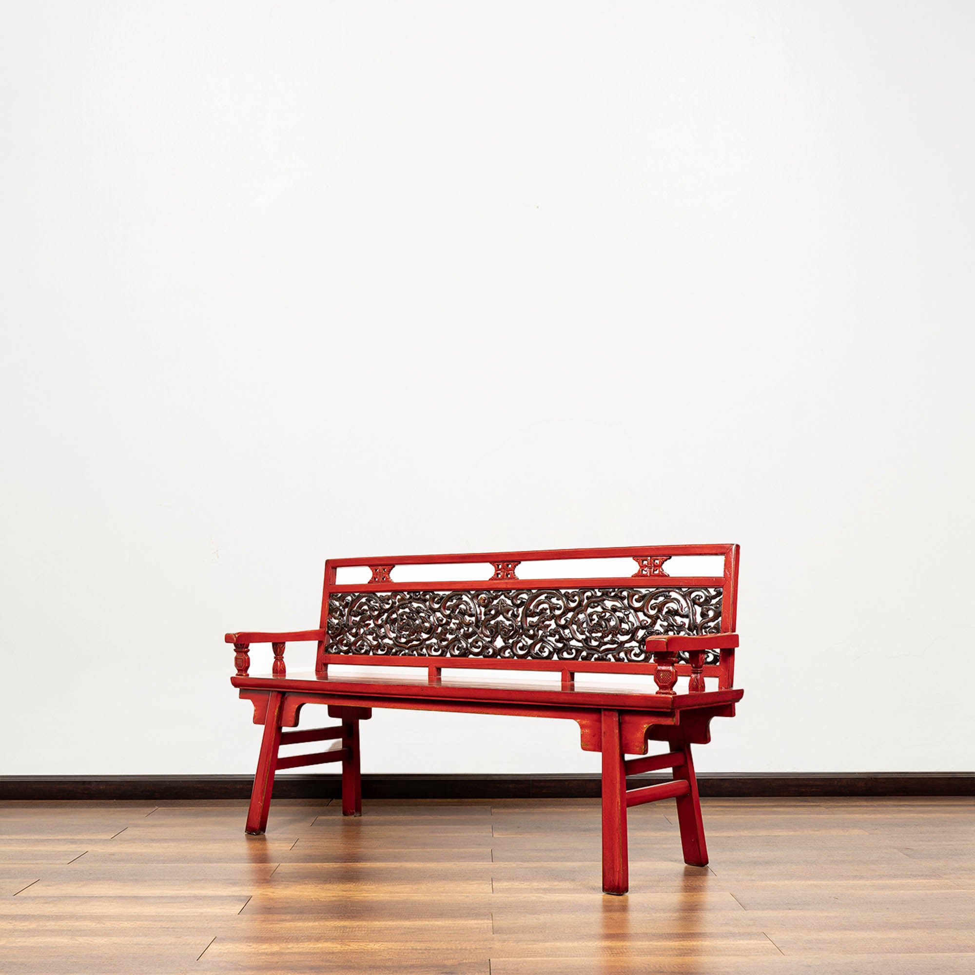 Chinese Garden Reproduction Three-Seater Bench