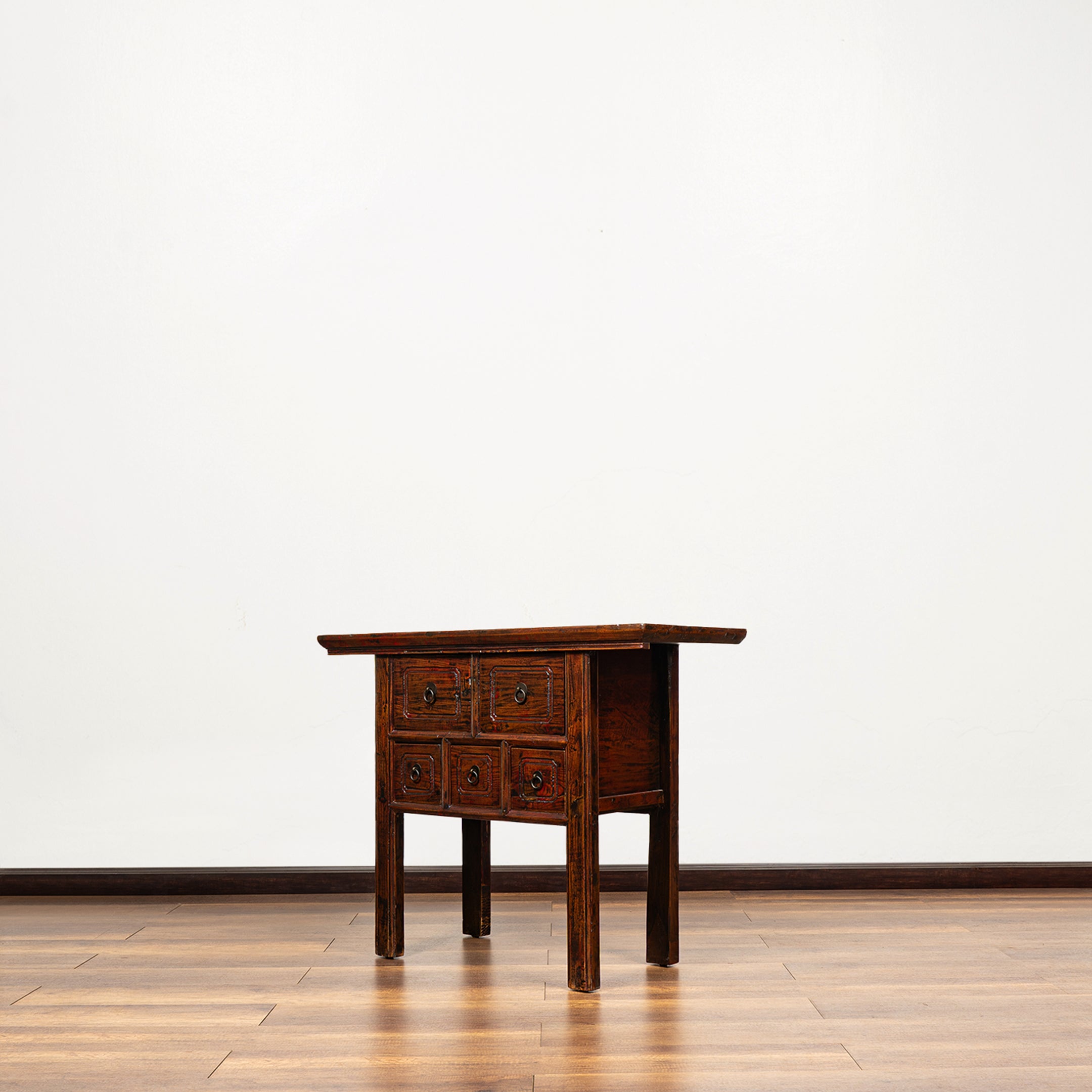 Antique Chinese Five Drawers Table