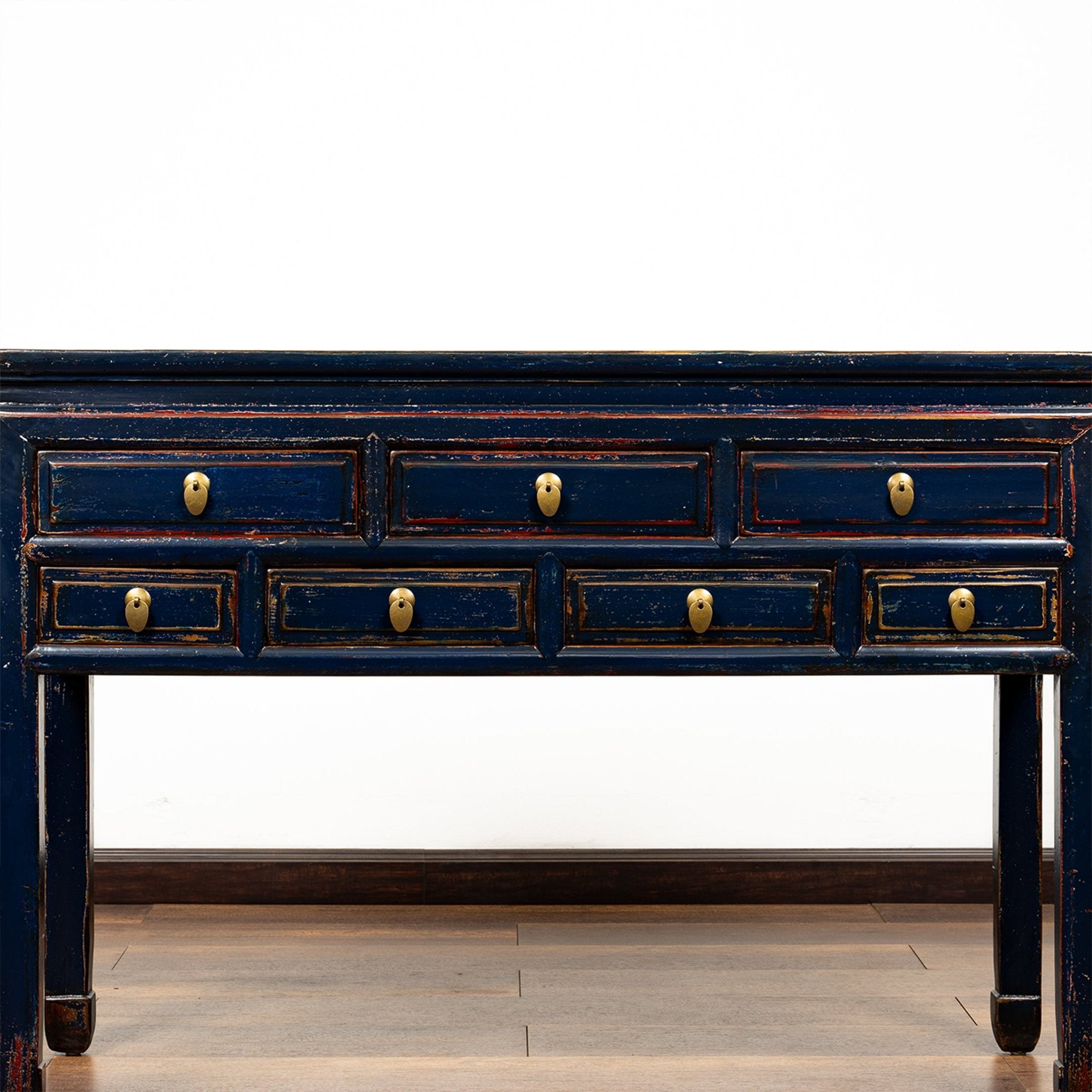 Classic Chinese Antique Seven Drawers Console Table - Surround Living - 2