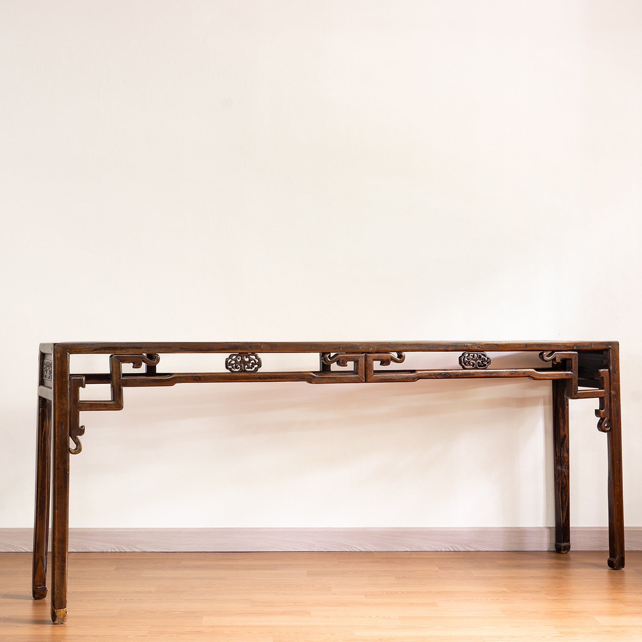 Antique Lotus Console Table