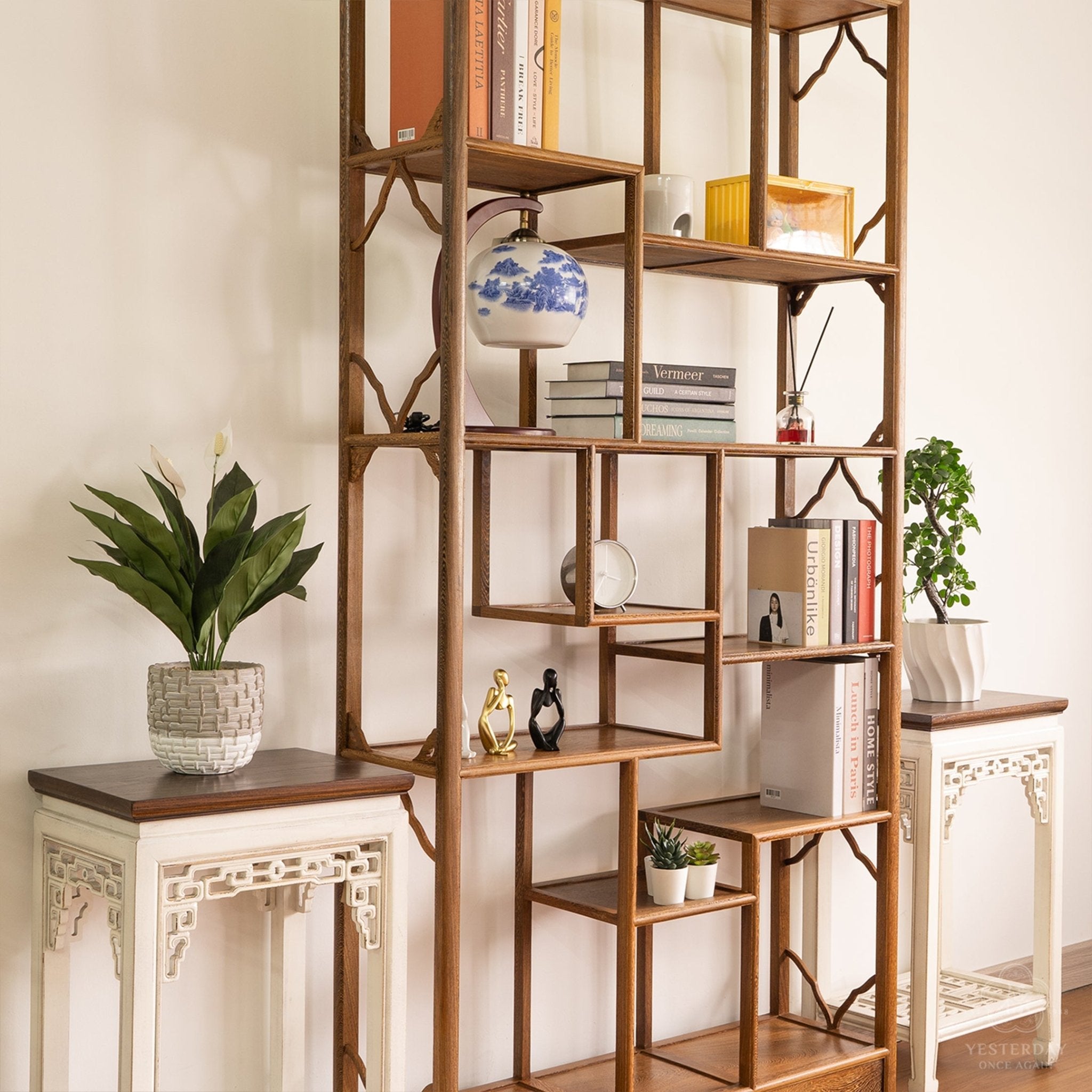 Elegant Chinese Crafted Bookshelf - Surround Living - 3