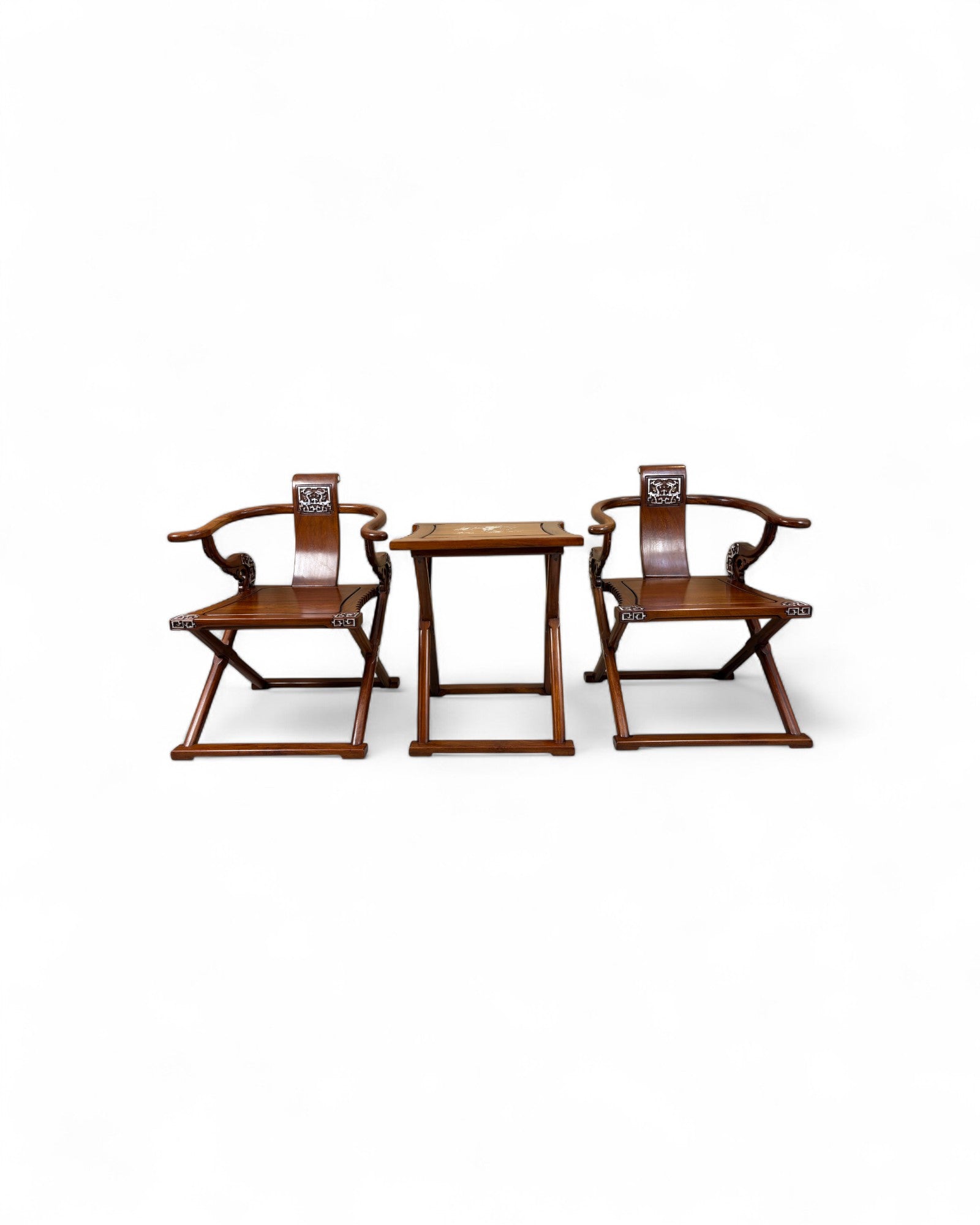 Chinese Ming Tea Set, Reproduction - 1 Table, 2 Chairs