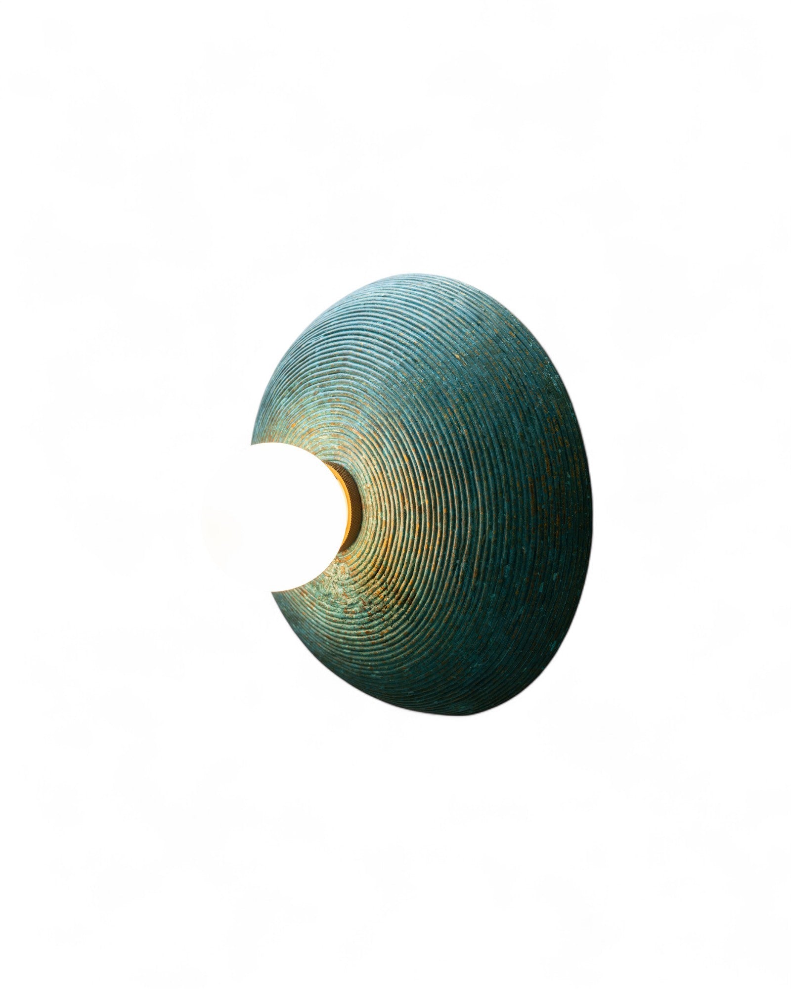 Ban Pa Ao Convex Sconce - Coiled Rice Husk Blue