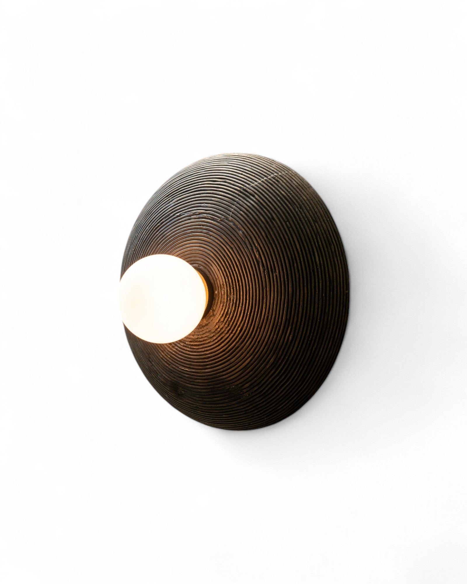 Ban Pa Ao Convex Sconce - Coiled Heavy Antique
