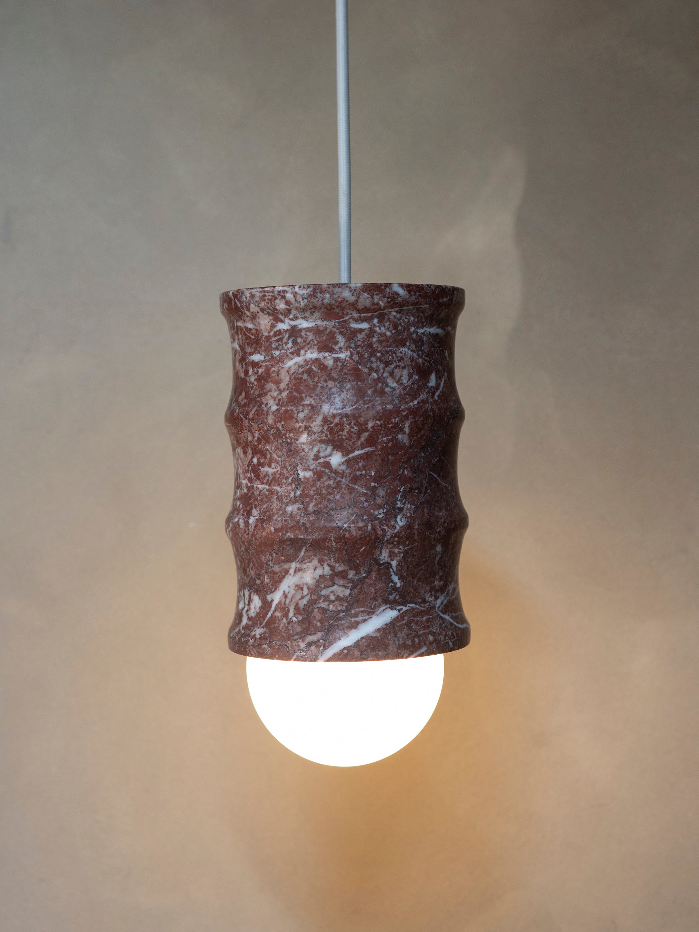 Fluted Pendant - Burgundy