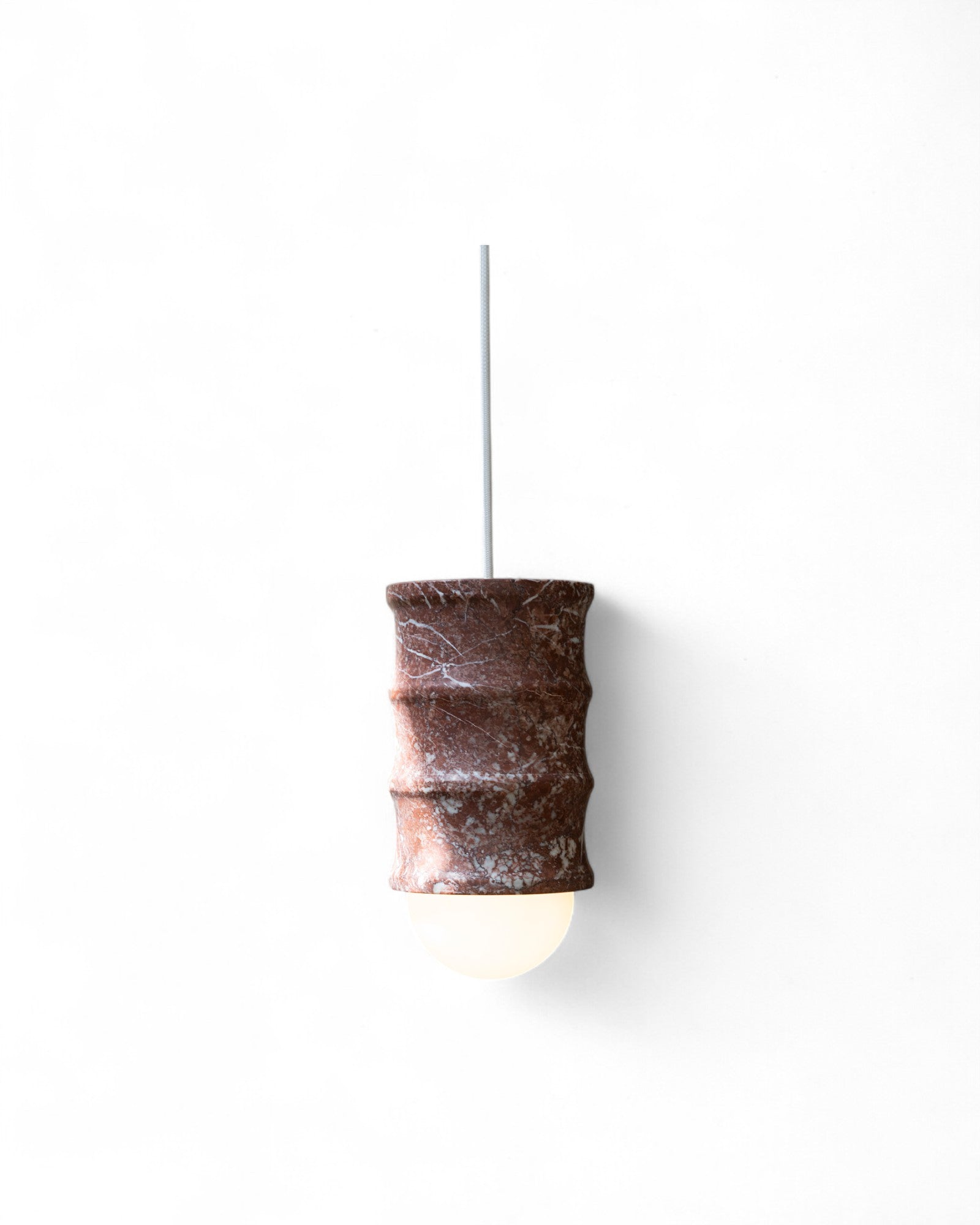 Fluted Pendant - Burgundy
