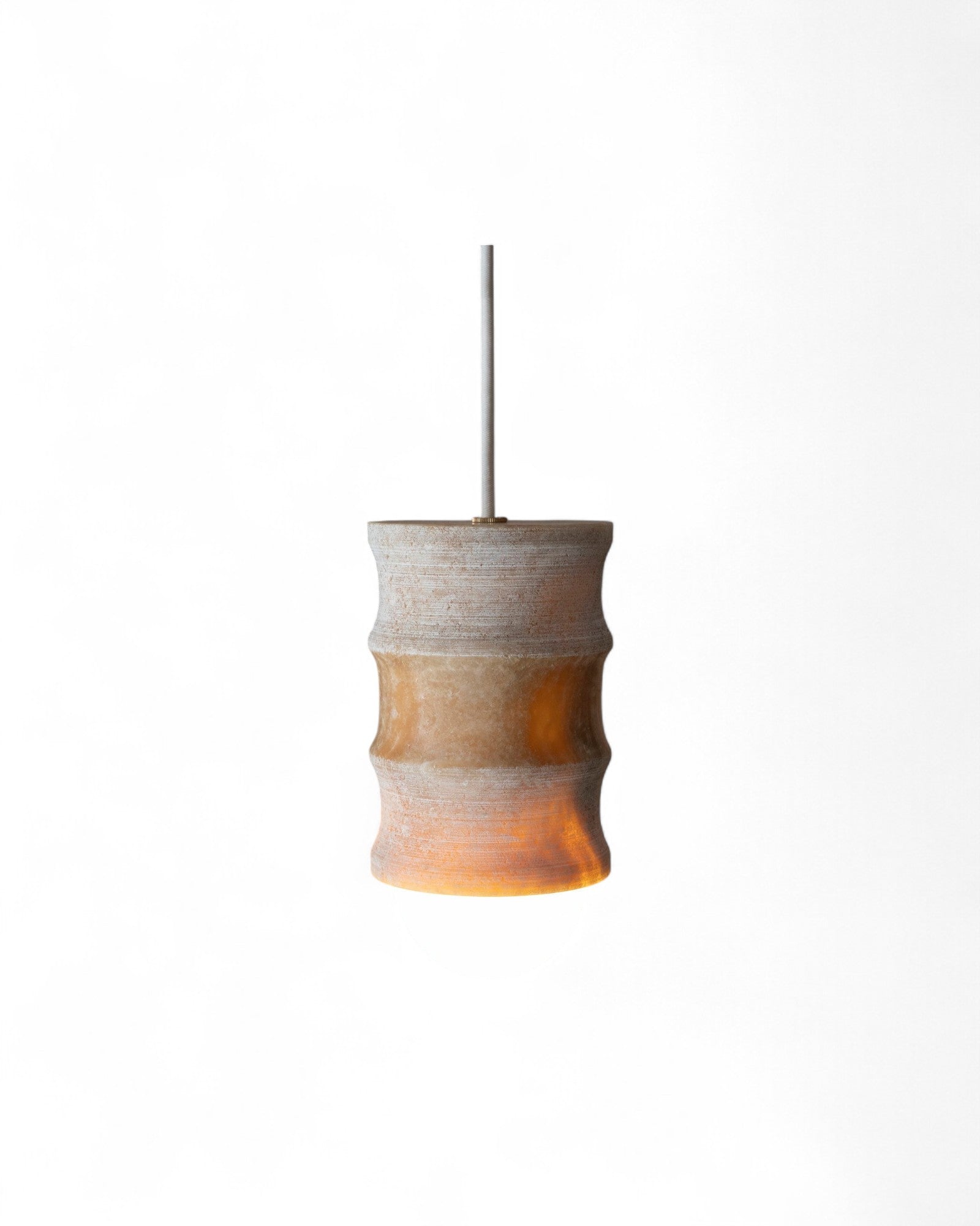 Fluted Pendant - Textured Honey Onyx