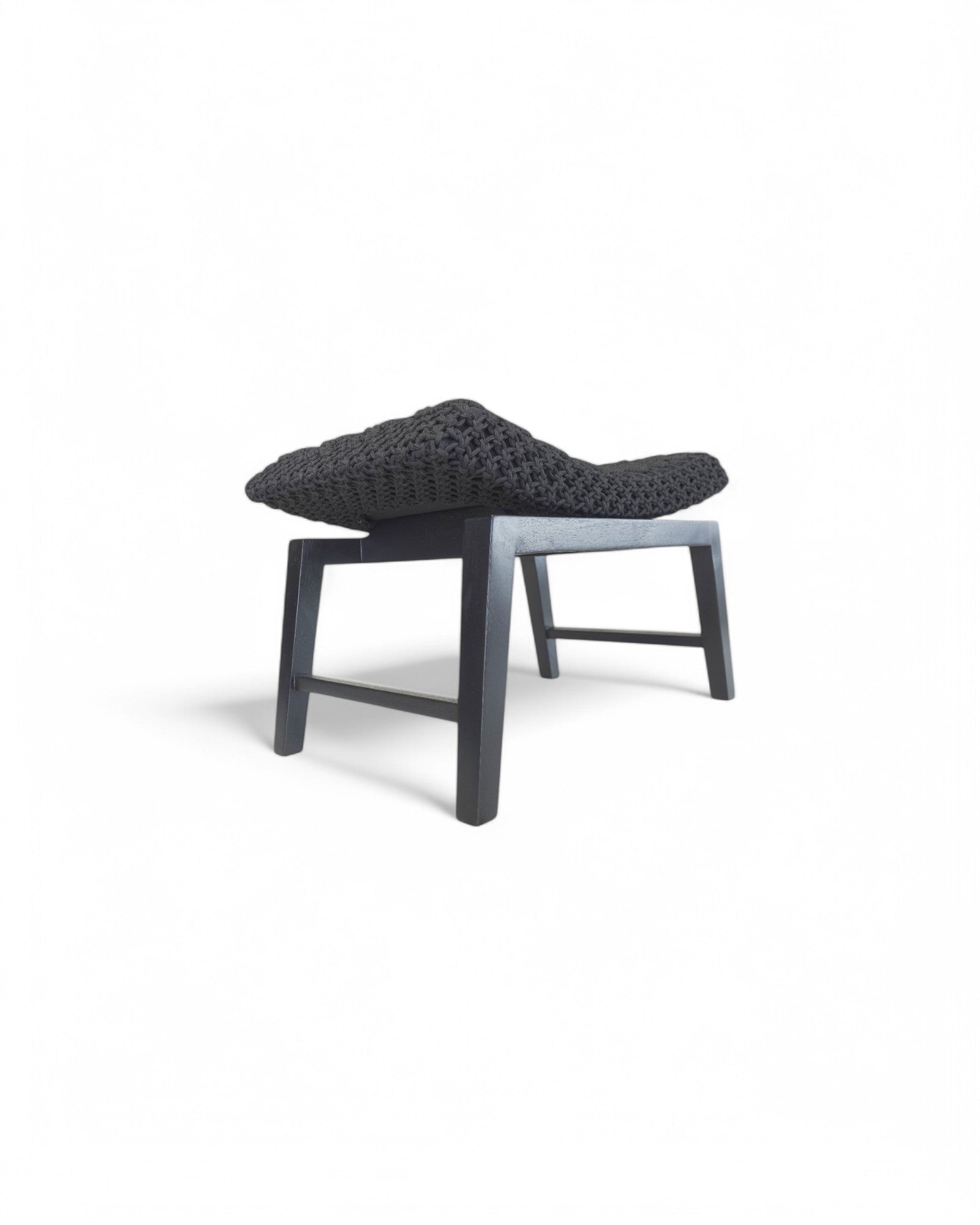 Antix Macrame Stool - Black - Surround Living - 9