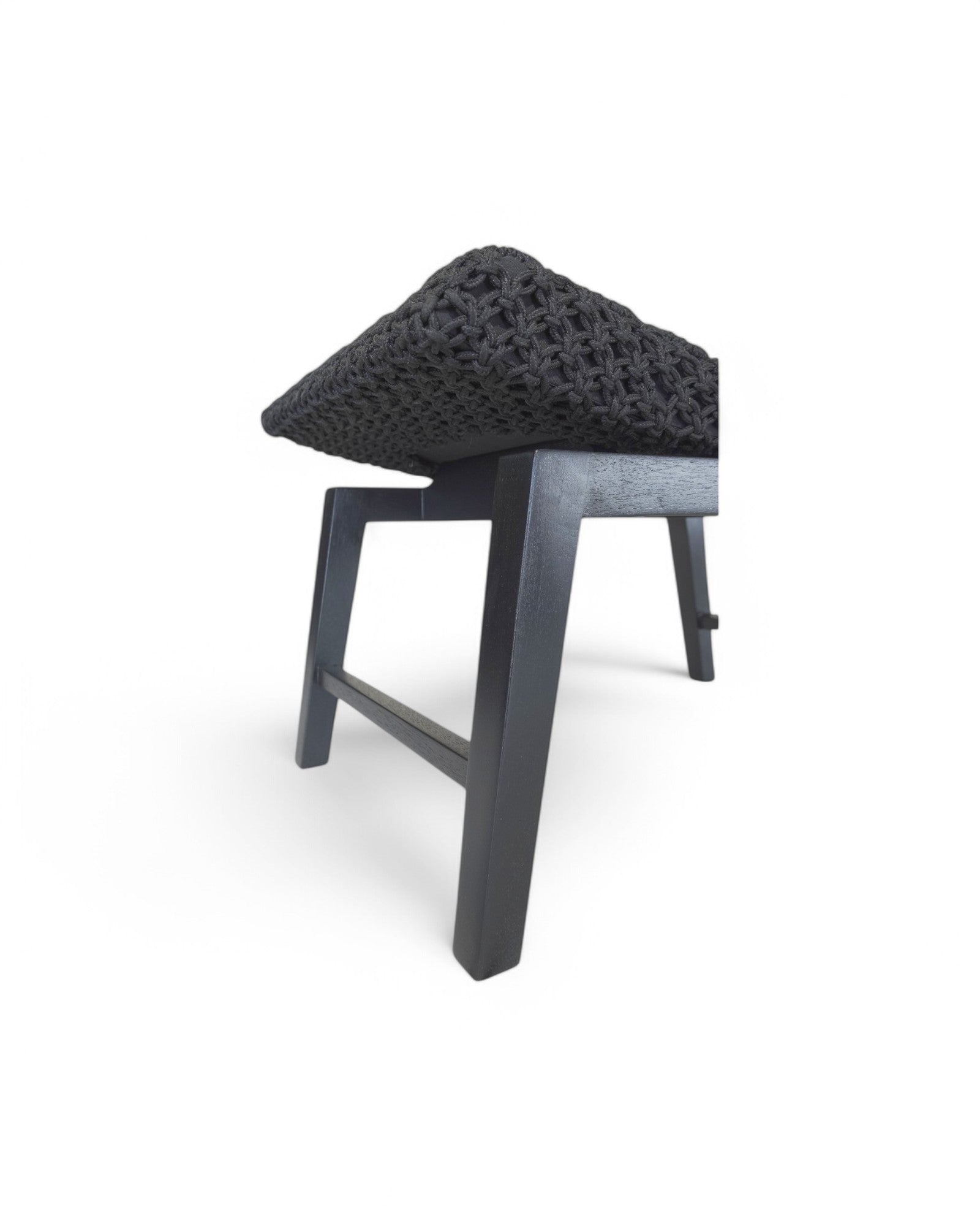 Antix Macrame Stool - Black - Surround Living - 12