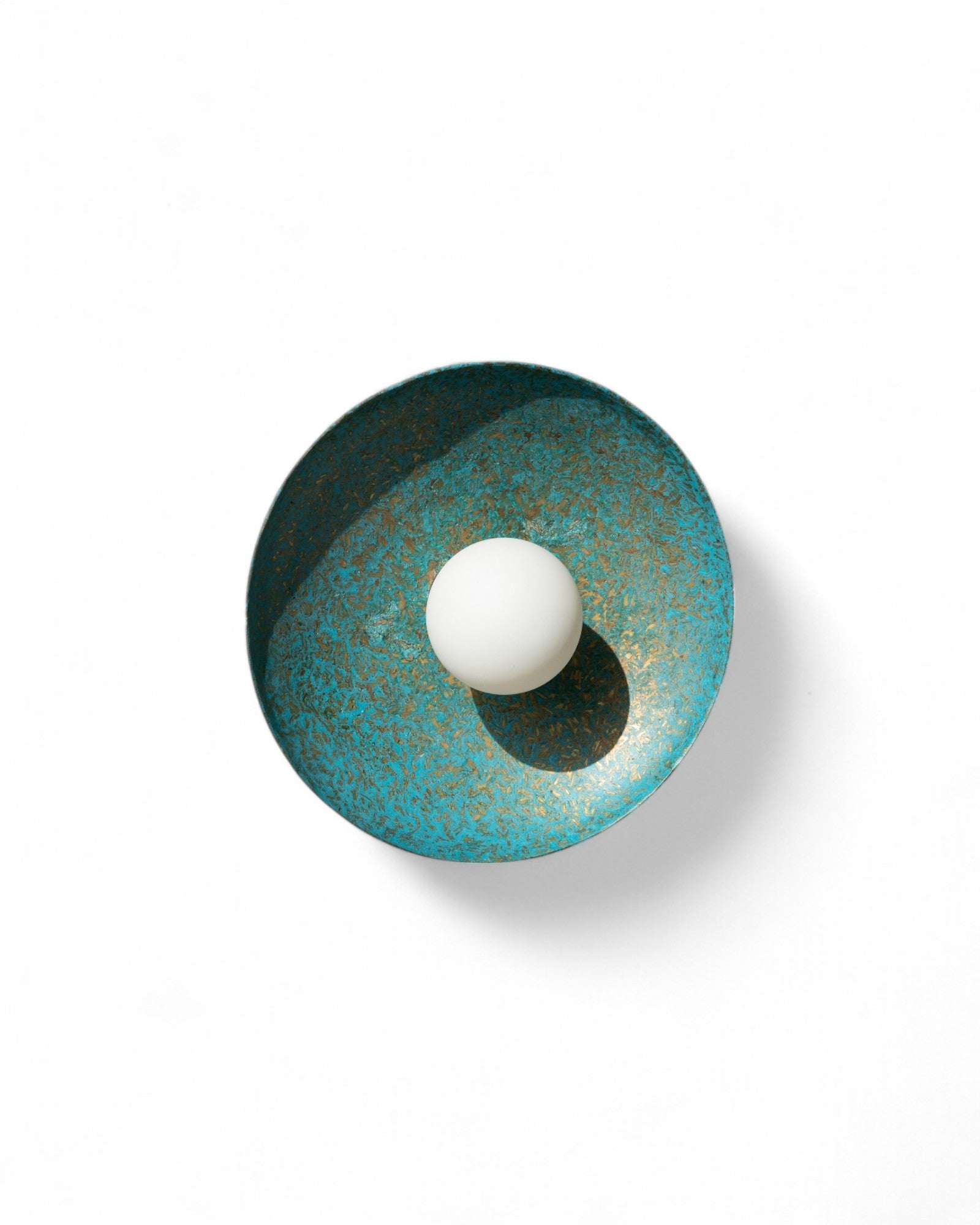 Ban Pa Ao Concave Sconce - Coiled Rice Husk Blue