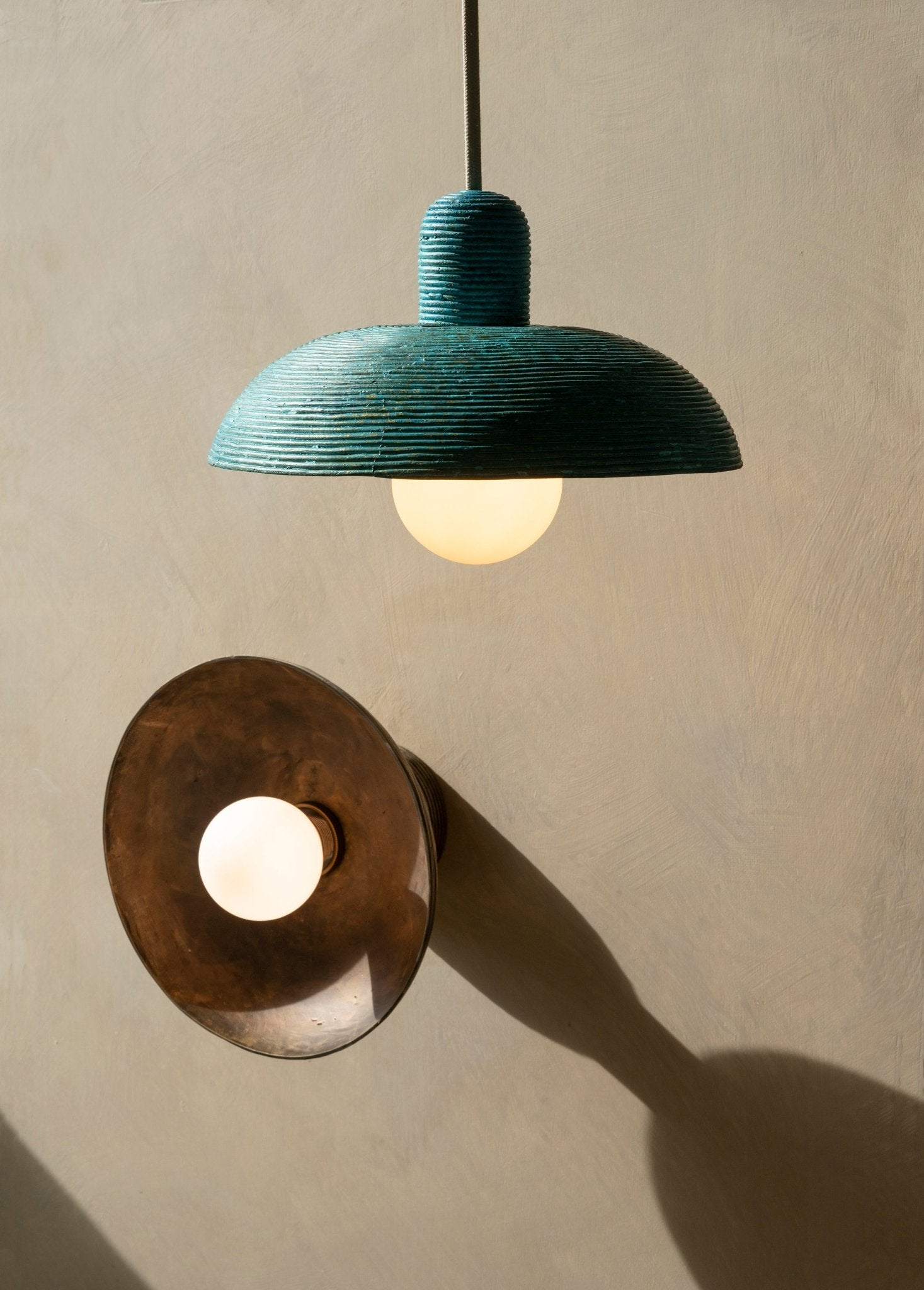 Ban Pa Ao Pendant - Coiled Rice Husk Blue - Surround Living - 4