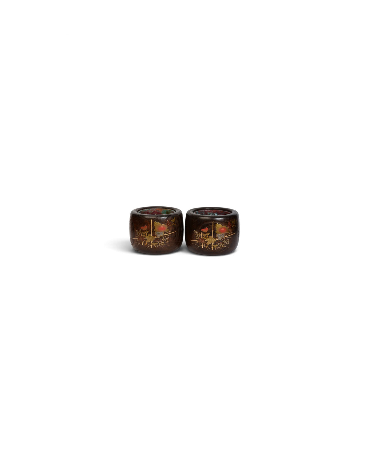 A Pair of Japanese Keyaki Wooden Hibachi Vessels - Set of 2