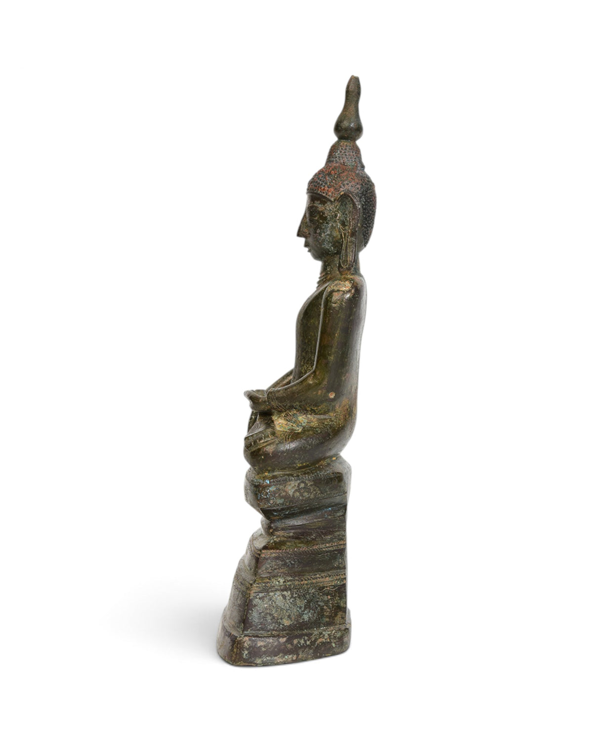 Burmese Bronze Seated Buddha Lotus Base, Shan Period