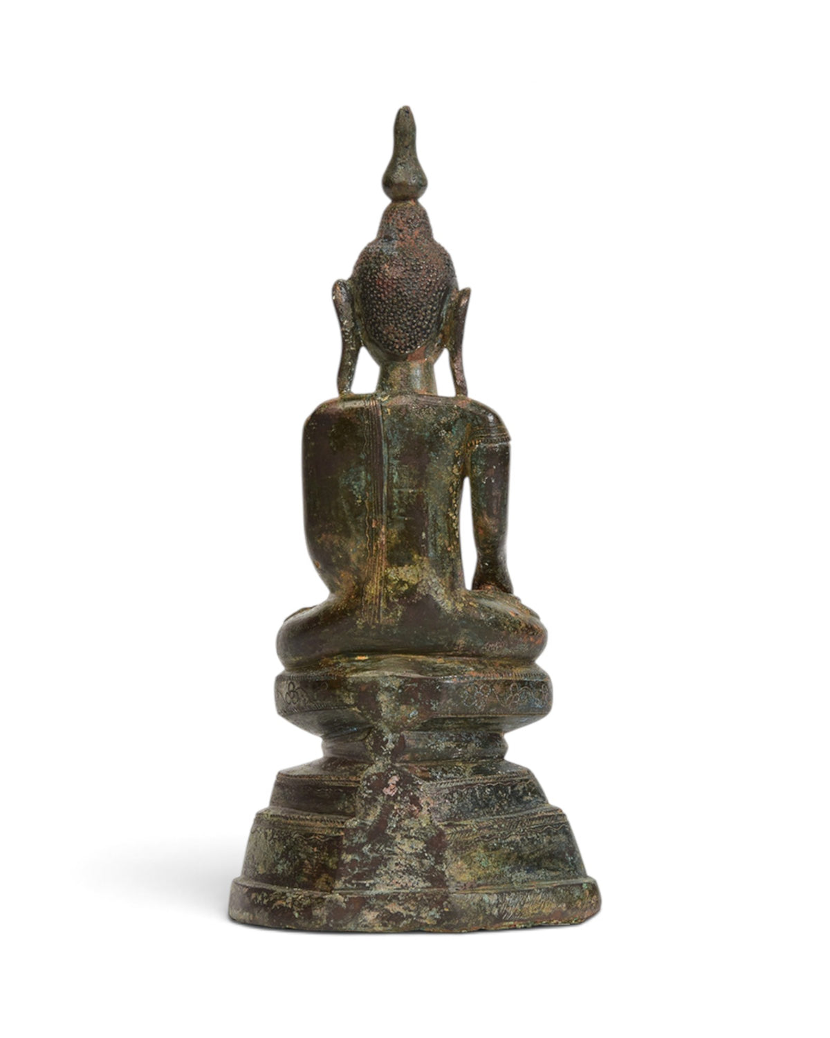 Burmese Bronze Seated Buddha Lotus Base, Shan Period
