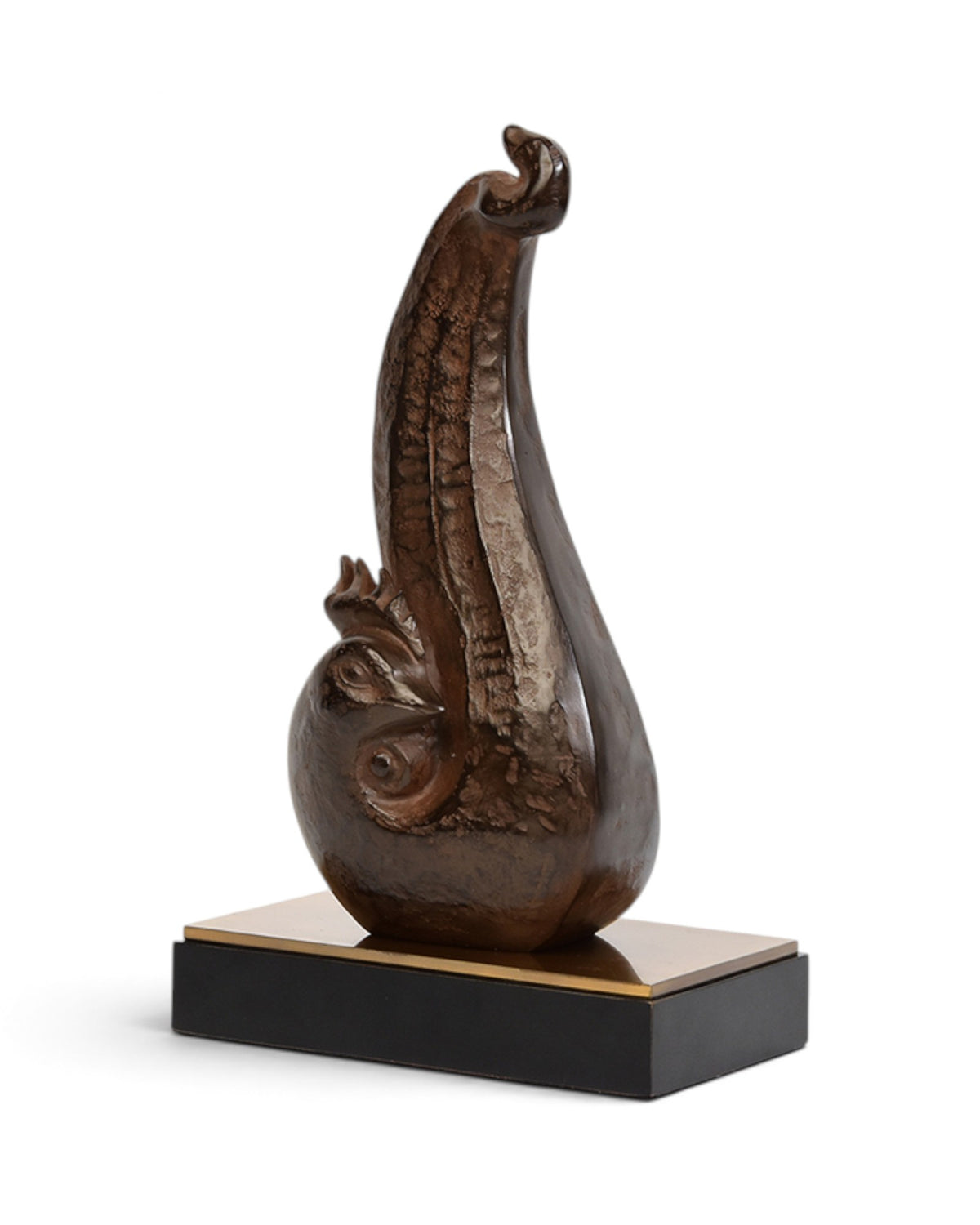 Japanese Bronze Rooster with Maker Hachii Koji Signature