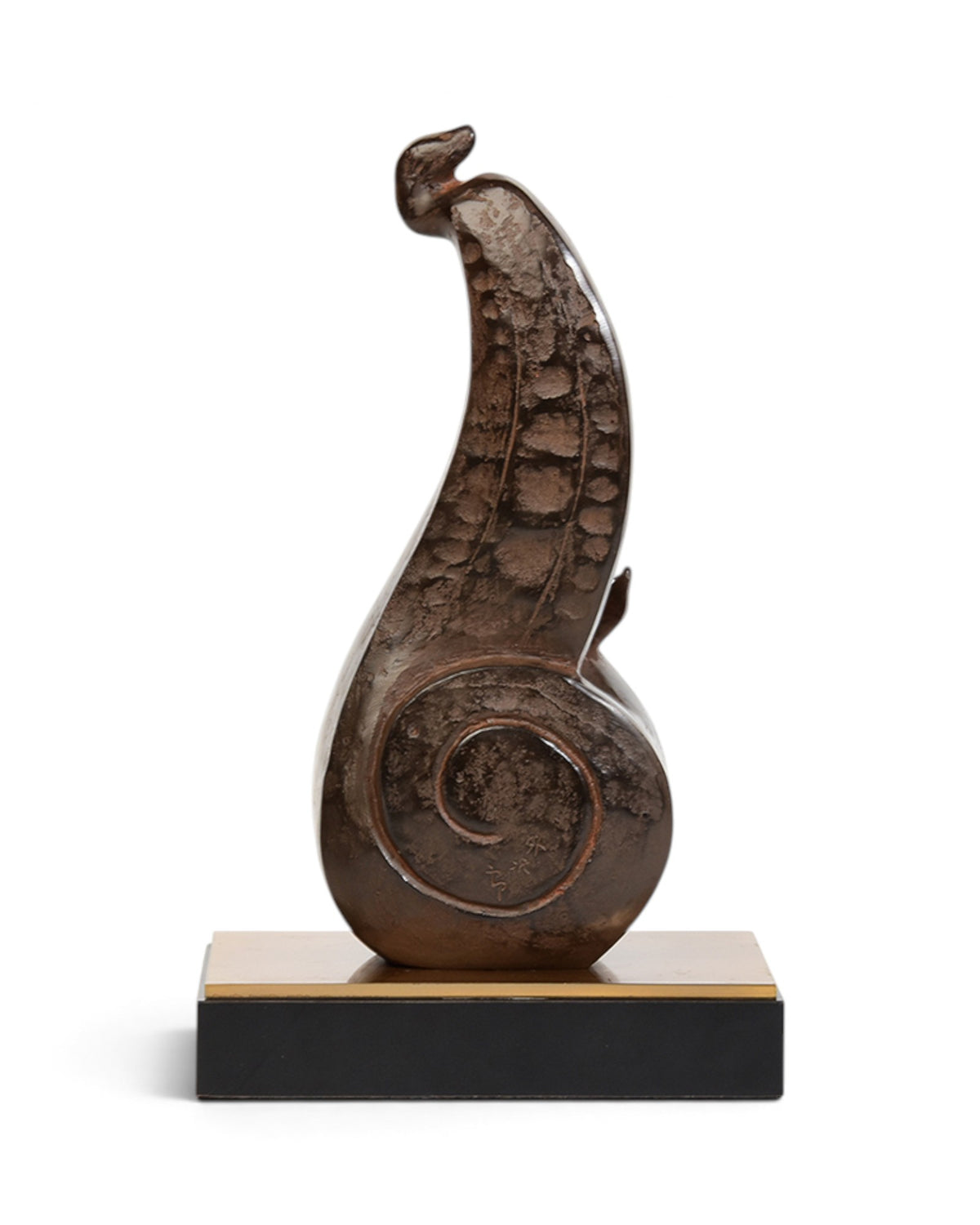 Japanese Bronze Rooster with Maker Hachii Koji Signature