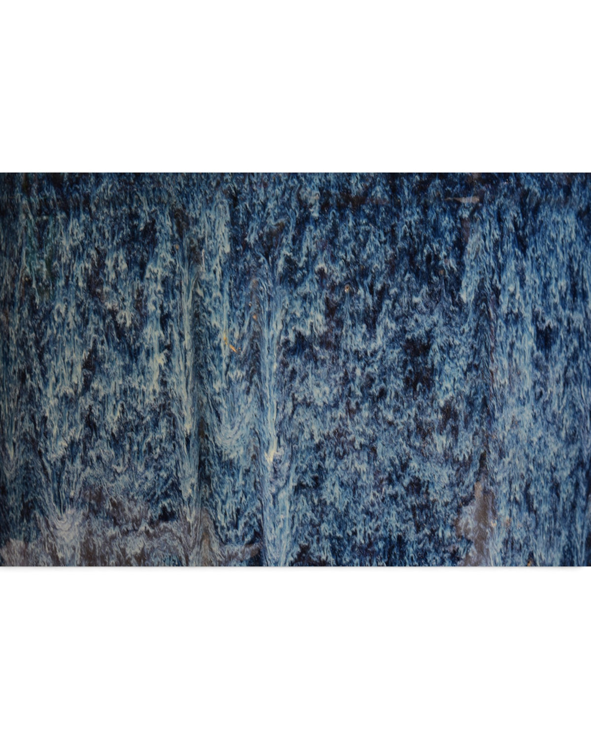 A Pair of Japanese Shigaraki Blue Glazed Ceramic Hibachi - Set of 2