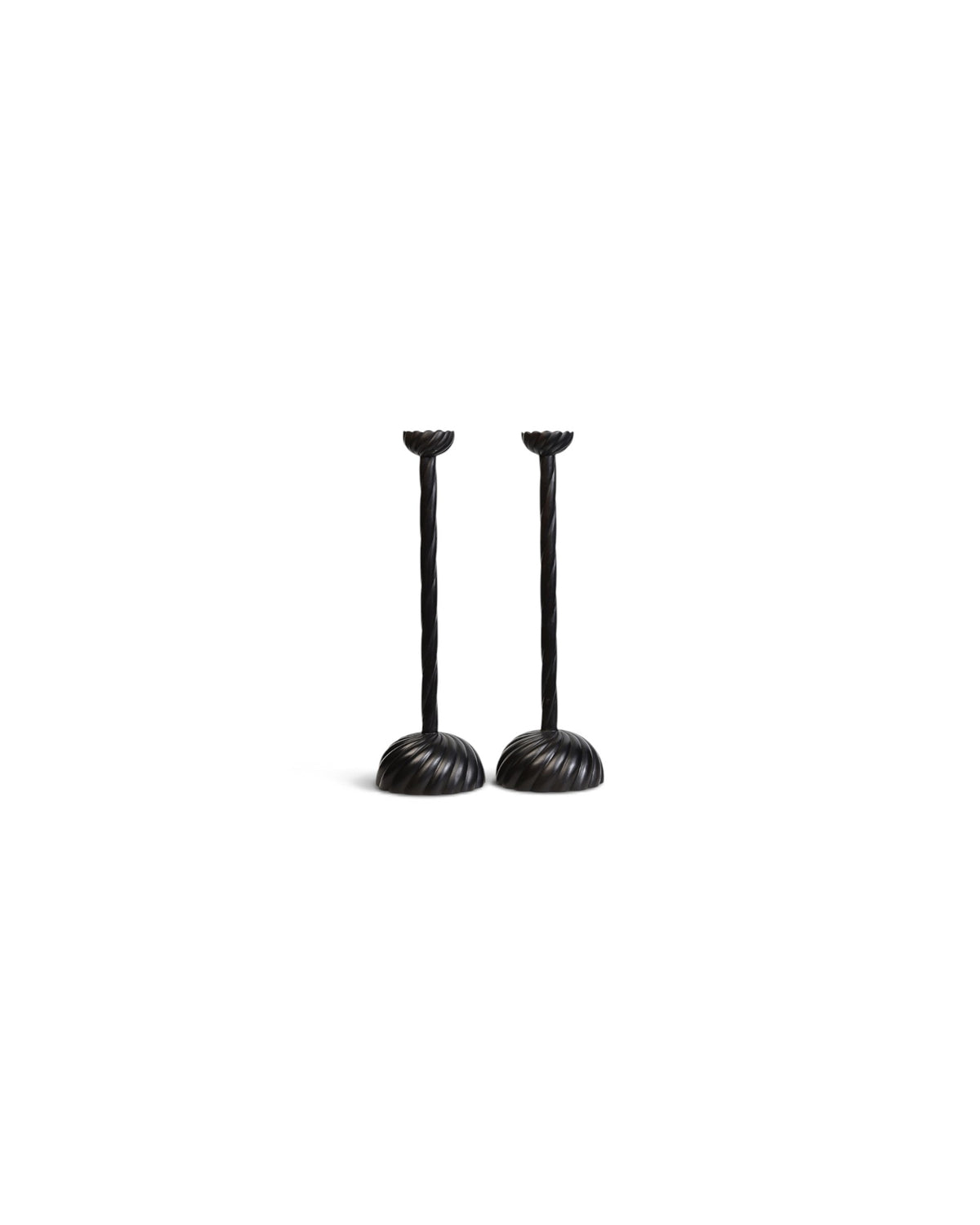 A Pair of Bronze Candlesticks - Set of 2