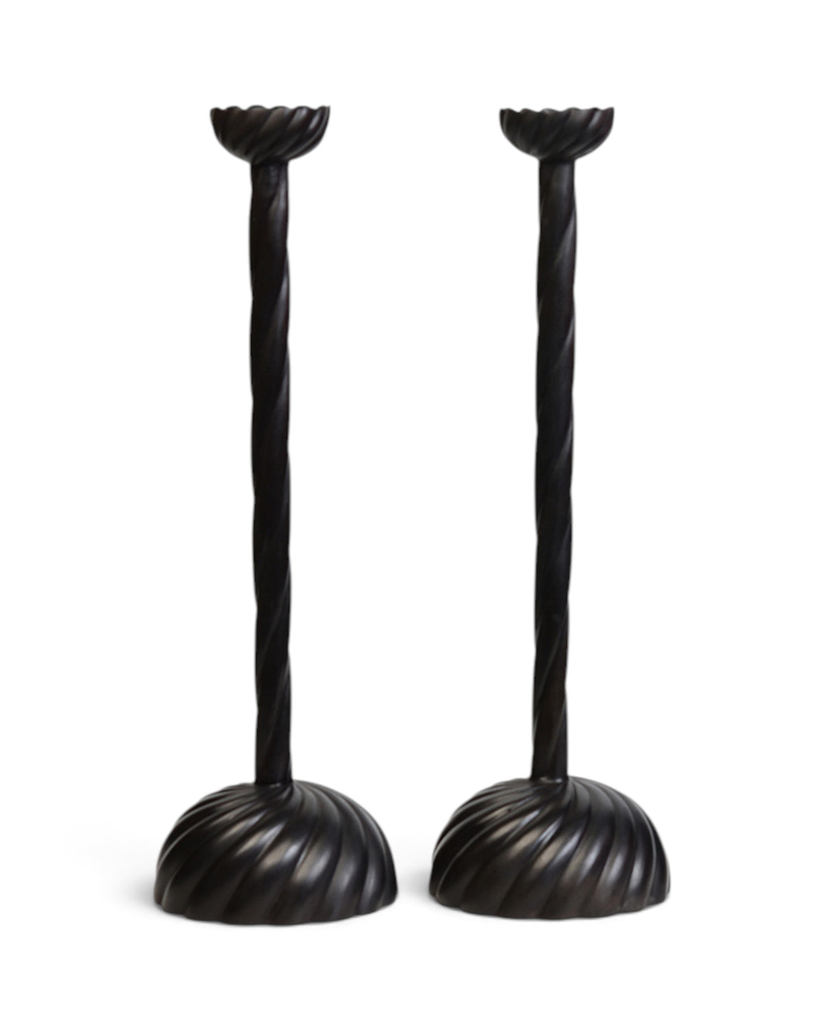 A Pair of Bronze Candlesticks - Set of 2