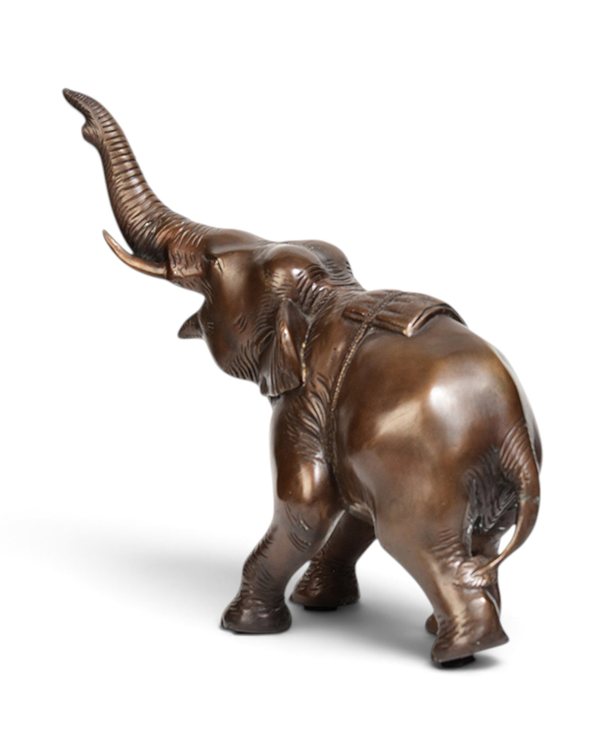 Finely Cast Asian Bronze Elephant Animal Statue