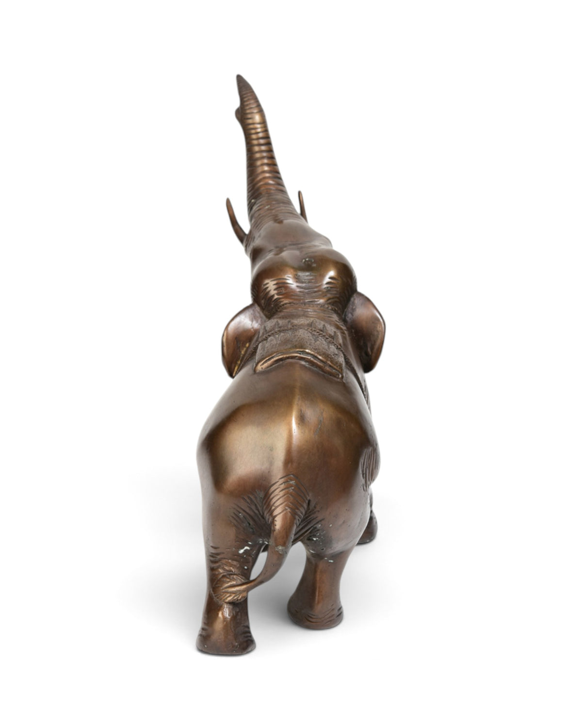 Finely Cast Asian Bronze Elephant Animal Statue