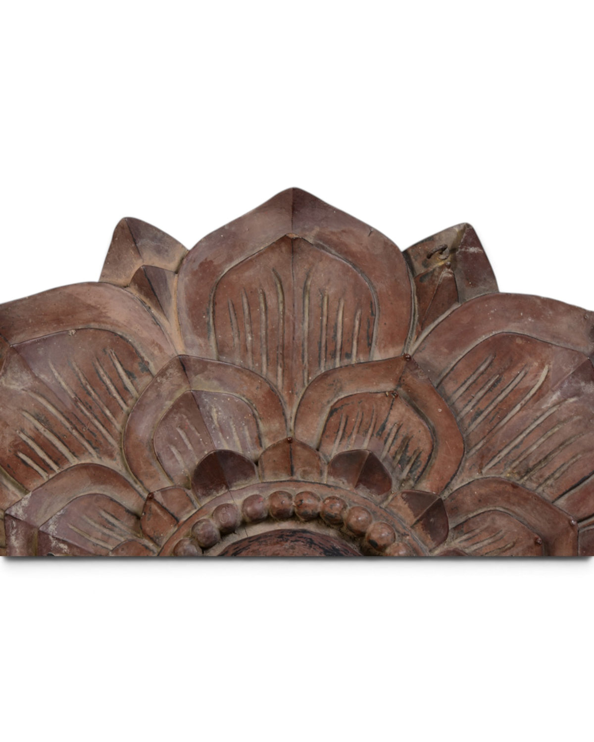 Large Burmese Wooden Flower Mandalay Decoration with Stand