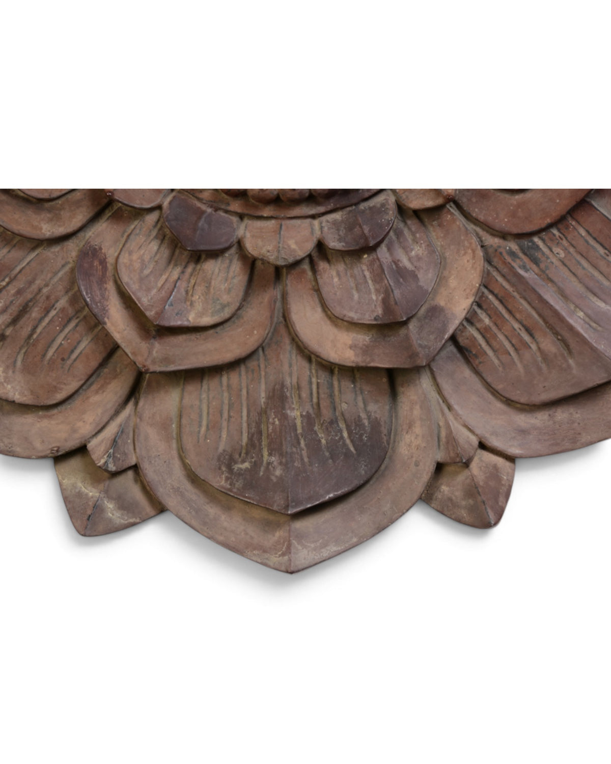 Large Burmese Wooden Flower Mandalay Decoration with Stand
