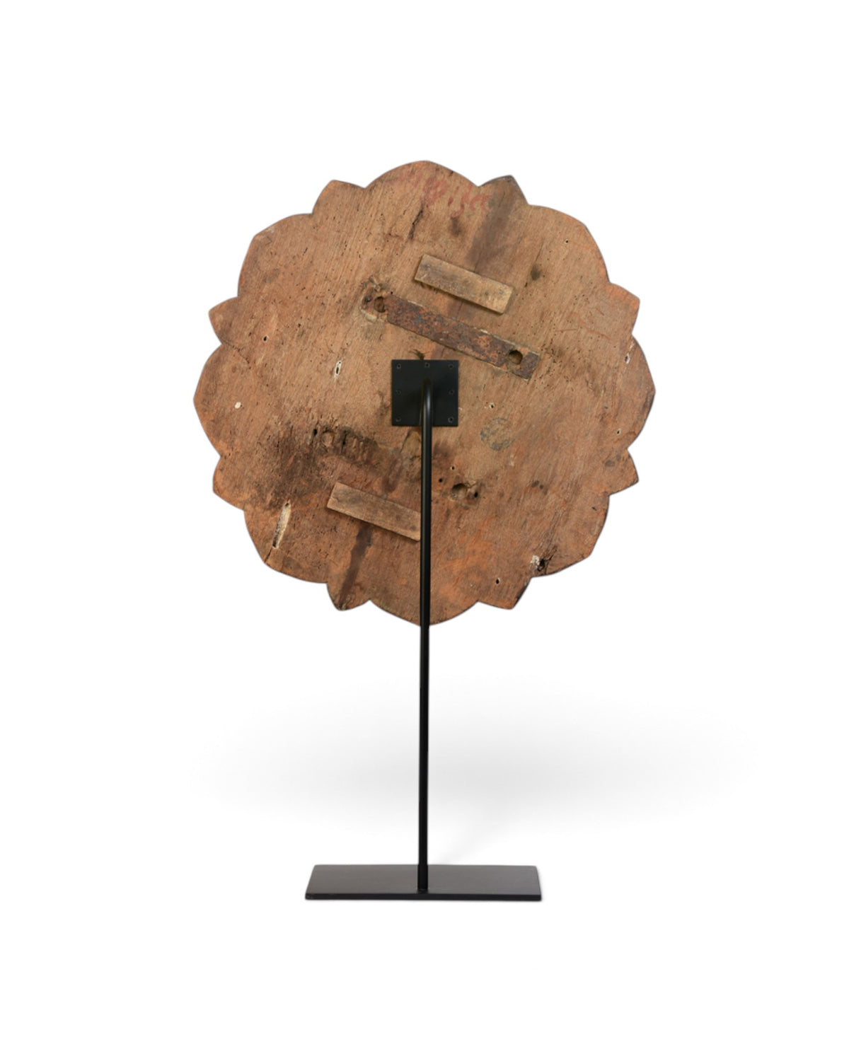 Large Burmese Wooden Flower Mandalay Decoration with Stand