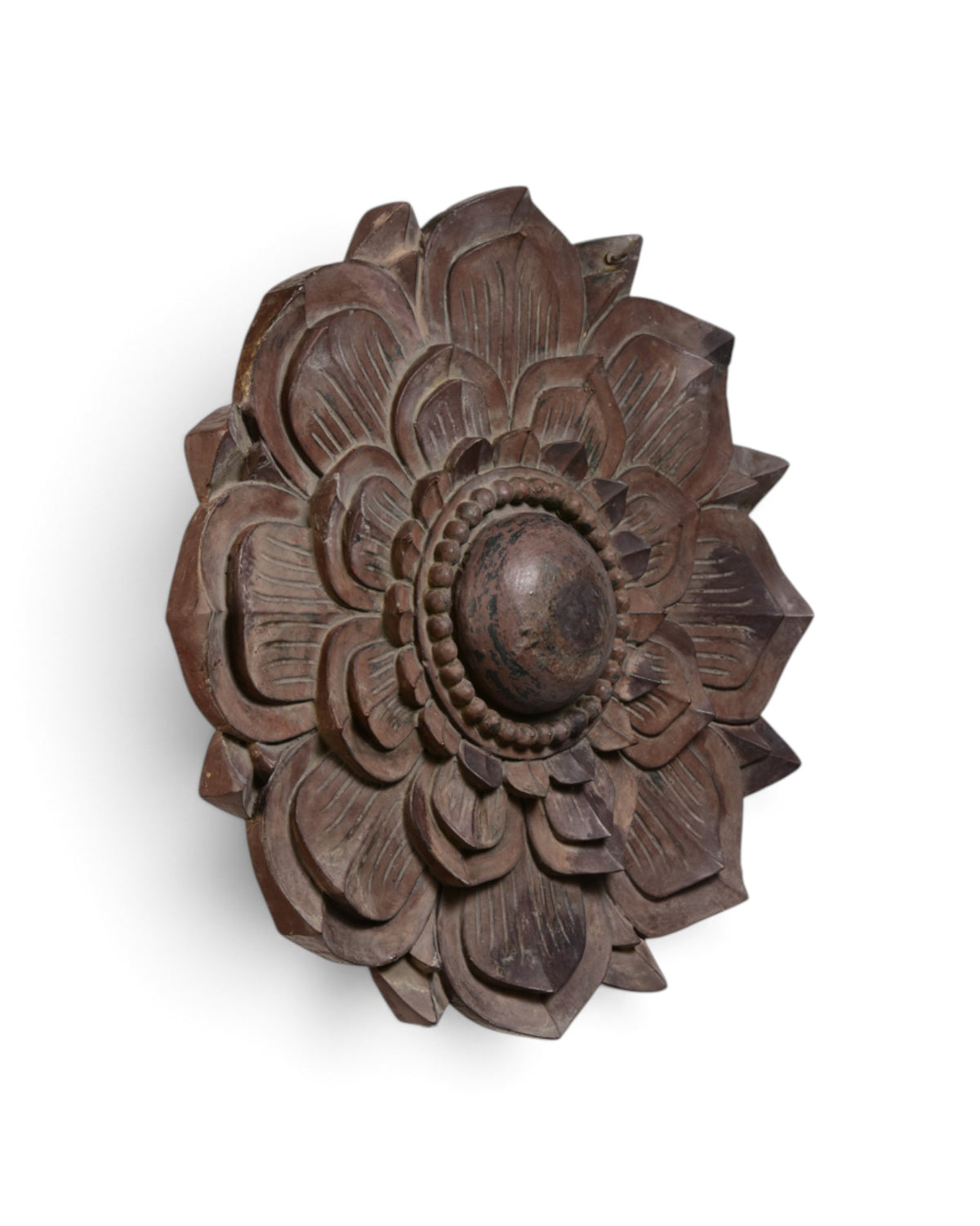 Large Burmese Wooden Flower Mandalay Decoration with Stand