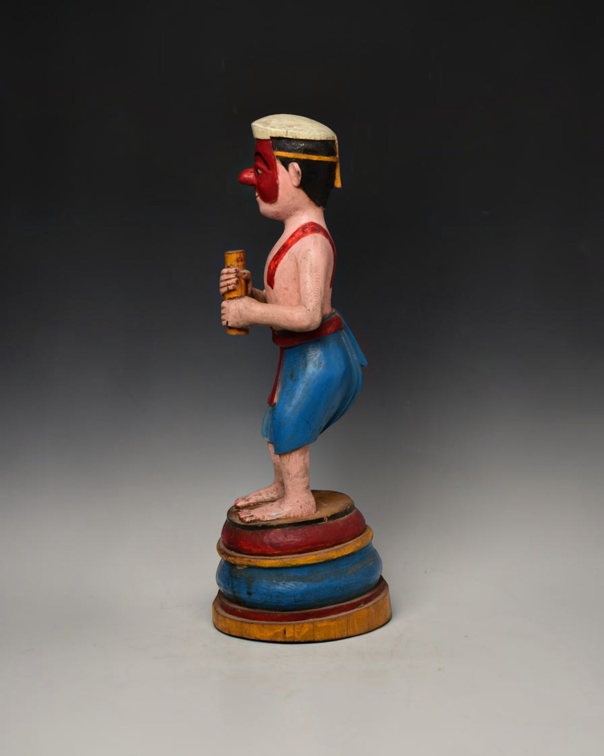 Burmese Wooden Standing Figure, Mandalay Period