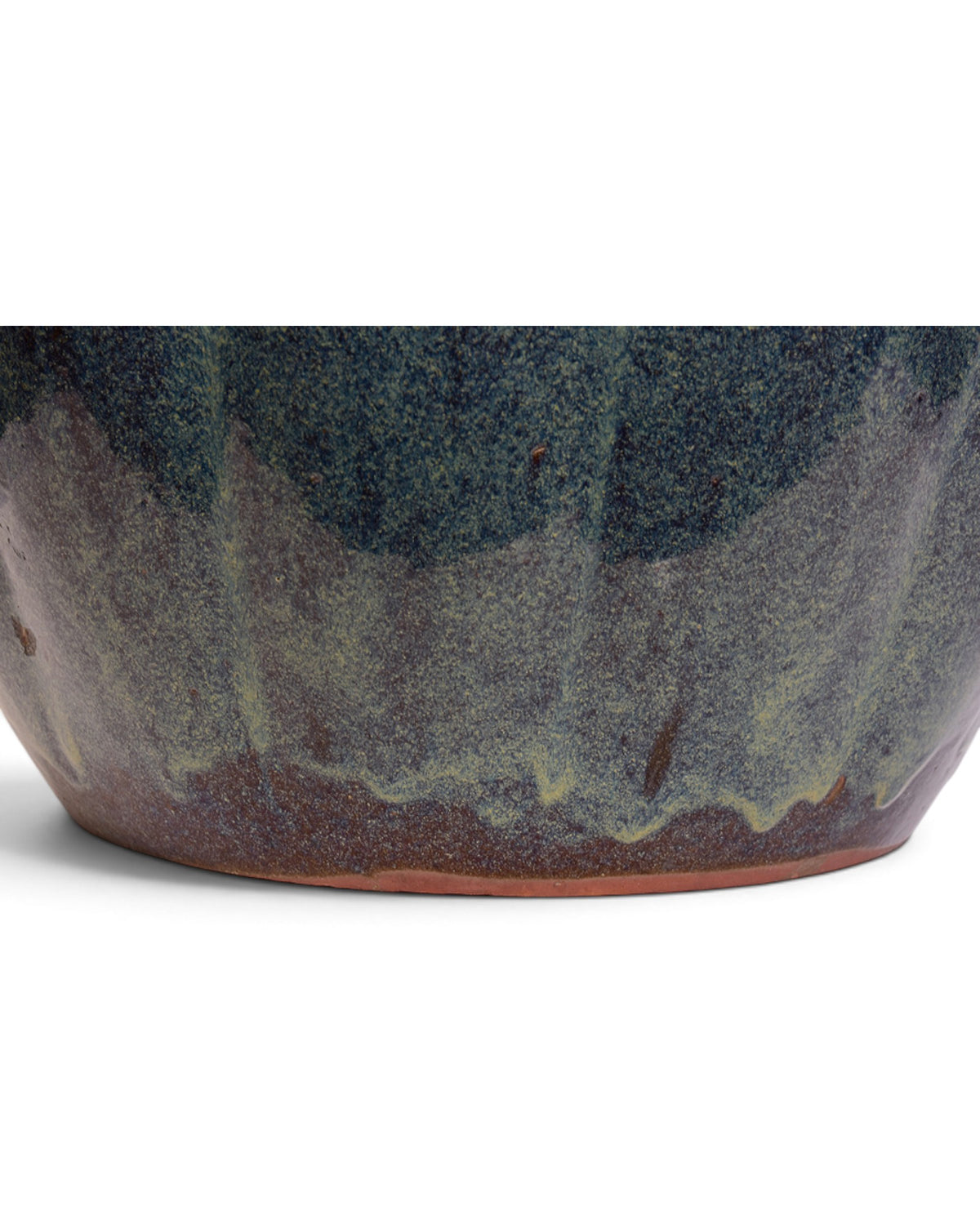 Mottled Green Glazed Japanese Ceramic Jar 19th Century