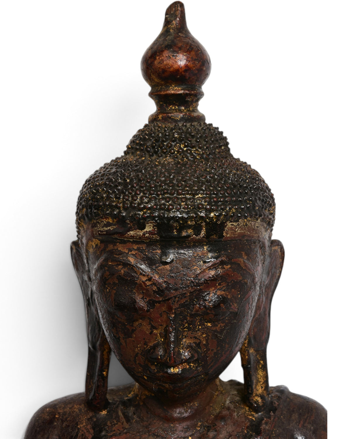 Burmese Wooden Seated Buddha, Shan Style