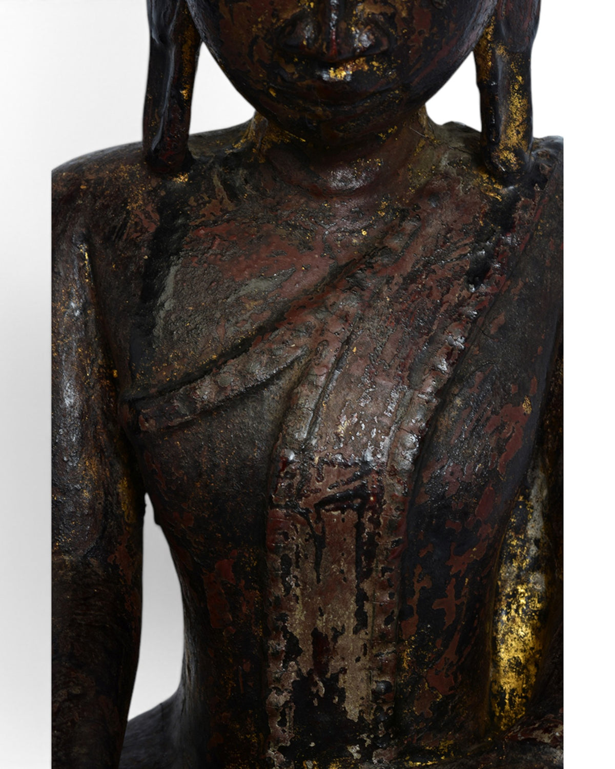 Burmese Wooden Seated Buddha, Shan Style