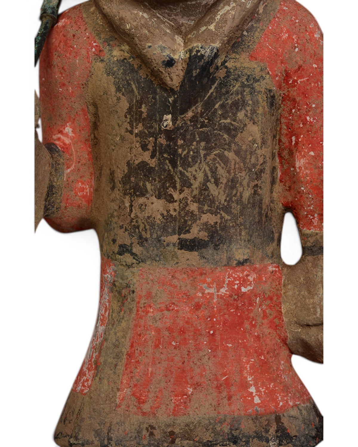 A Pair of Chinese Painted Pottery Warrior Holding Bronze Spear with Oxford TL Test - Set of 2