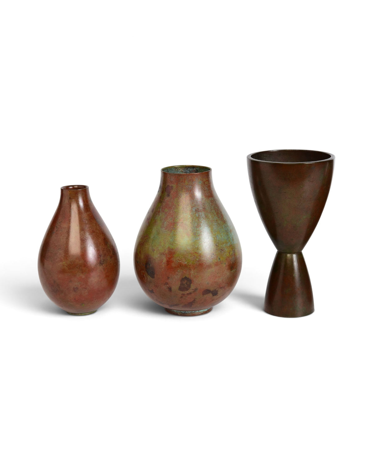 A Set of Japanese Showa Period Bronze Vases - Set of 5