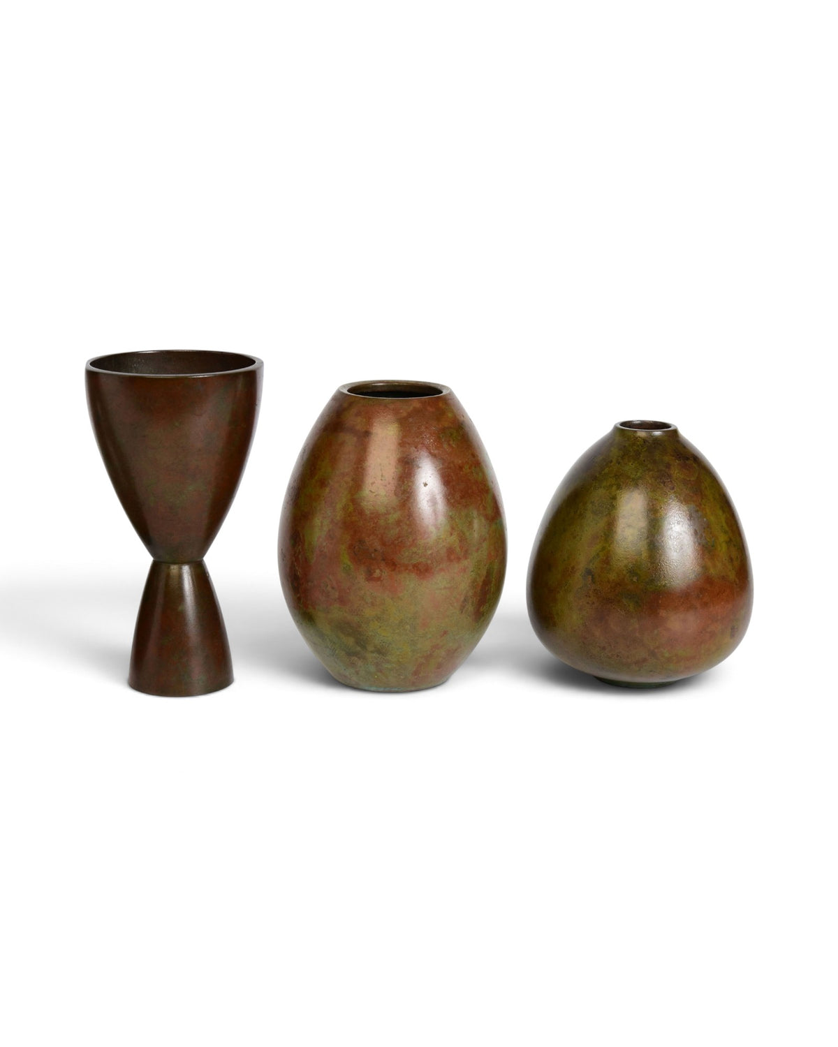 A Set of Japanese Showa Period Bronze Vases - Set of 5