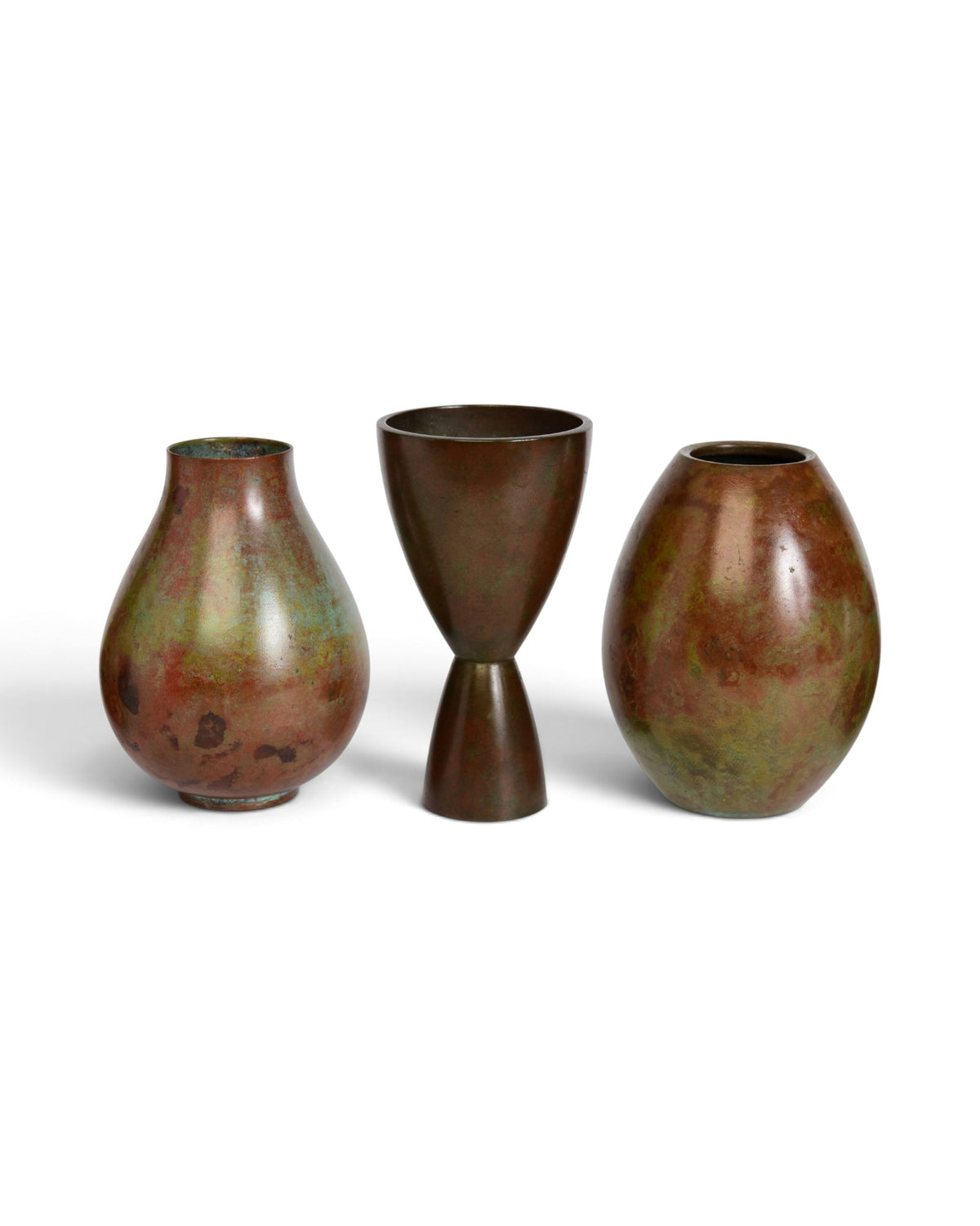 A Set of Japanese Showa Period Bronze Vases - Set of 5