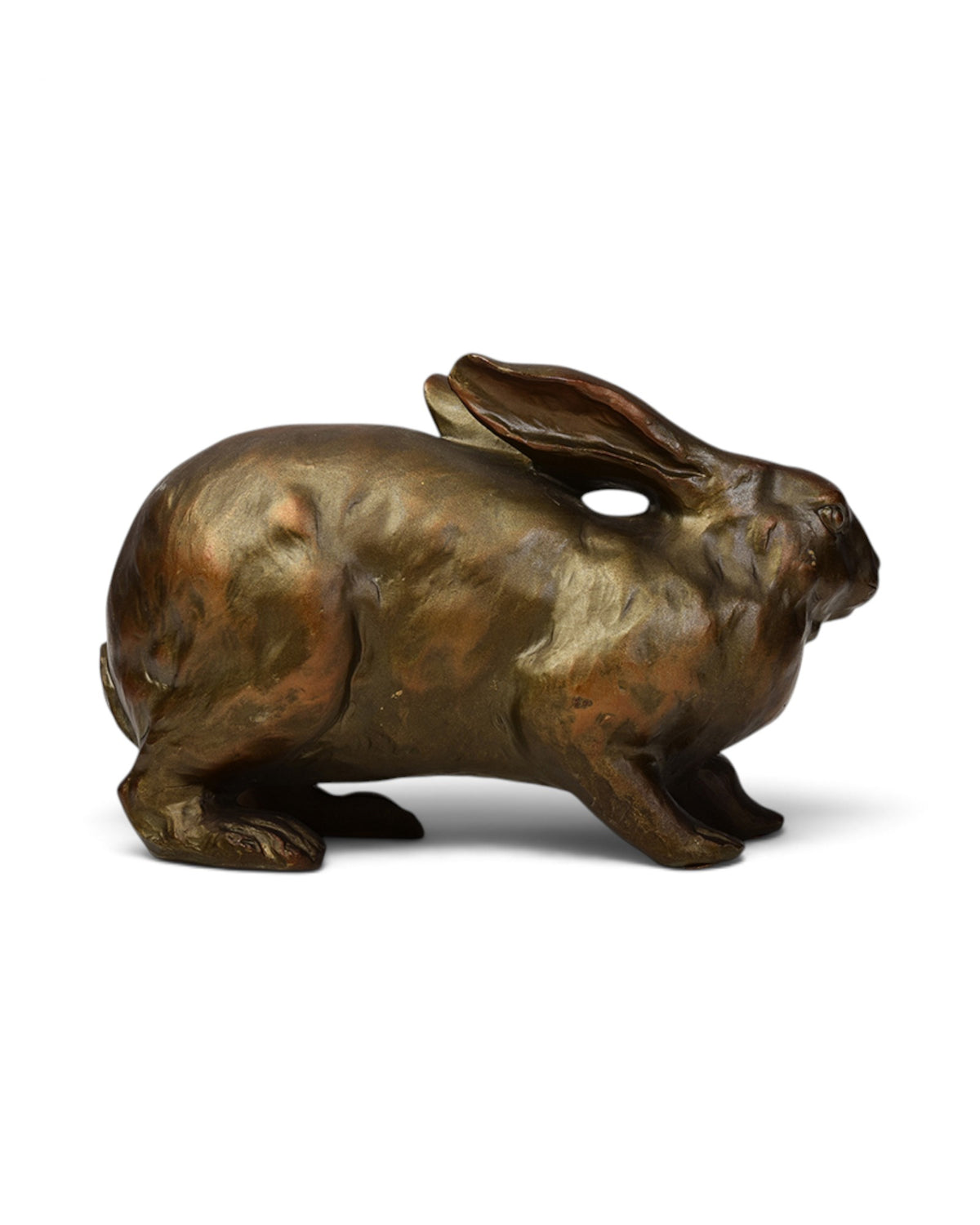 Japanese Bronze Rabbit Hollow Sculpture