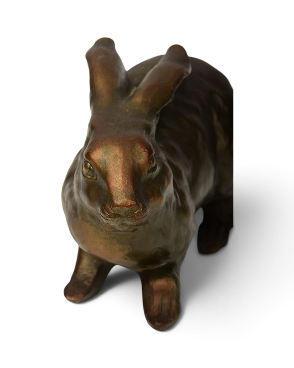 Japanese Bronze Rabbit Hollow Sculpture