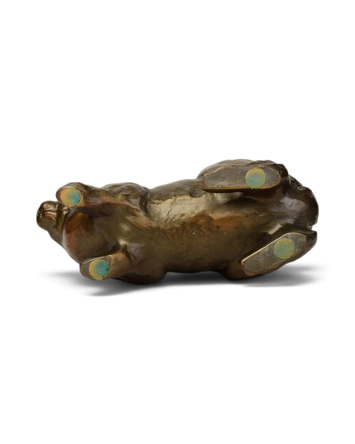 Japanese Bronze Rabbit Hollow Sculpture