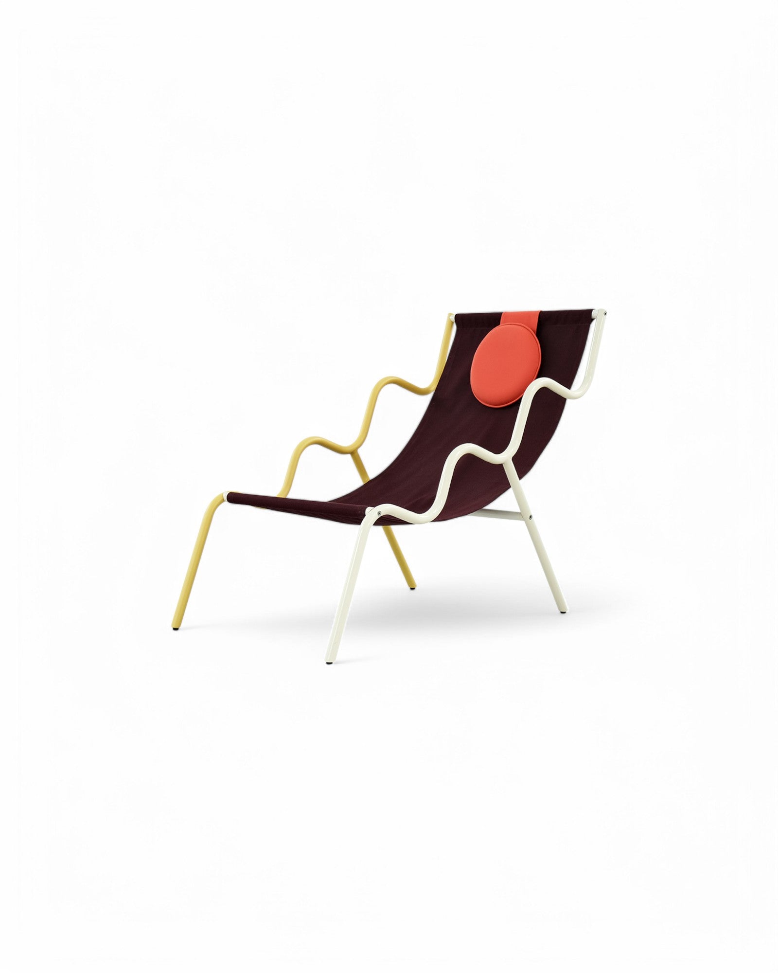The Ebba Chair - Burgundy, Yellow HAN and Milk Cream HAN Armrests